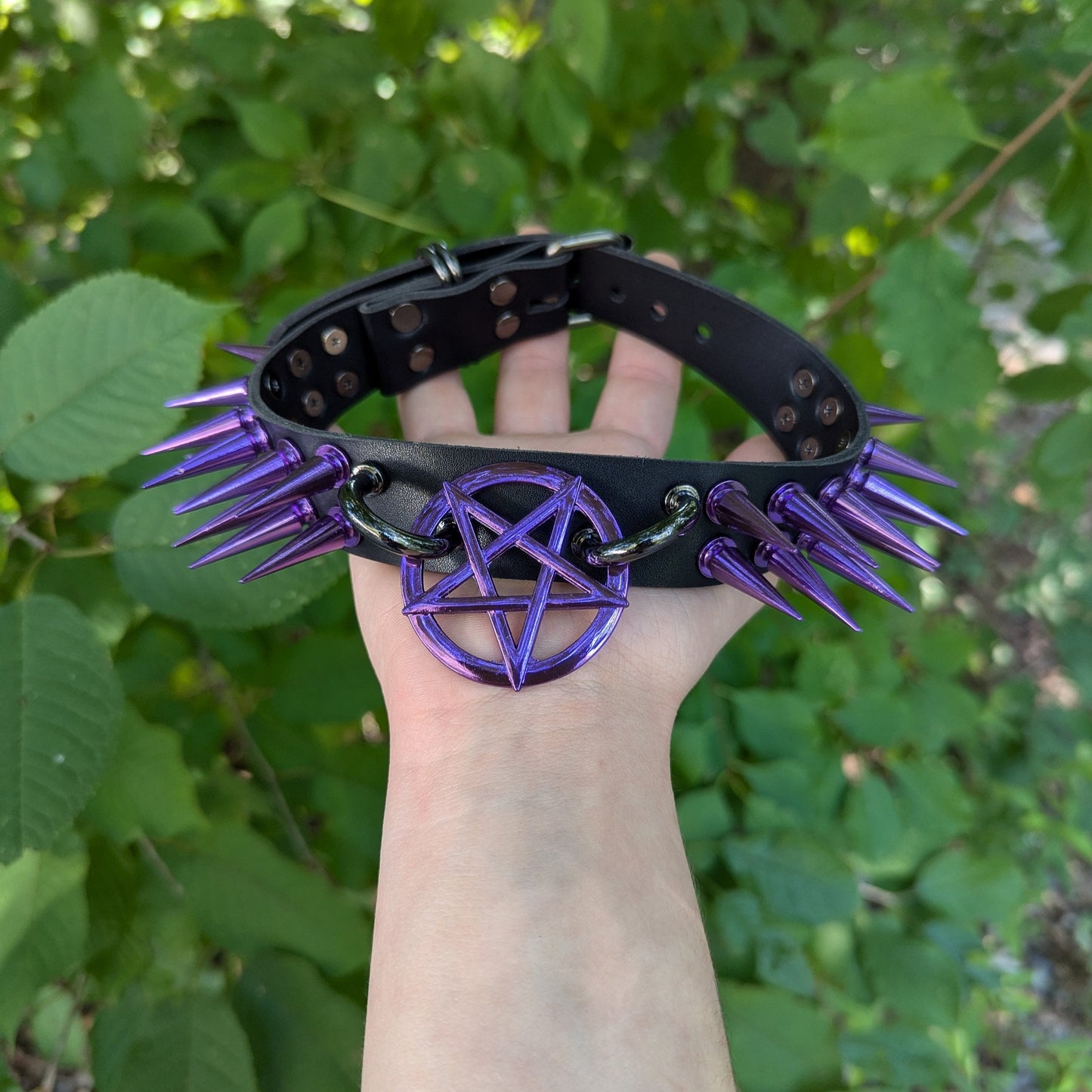 Purple // Black Pentagram Choker
