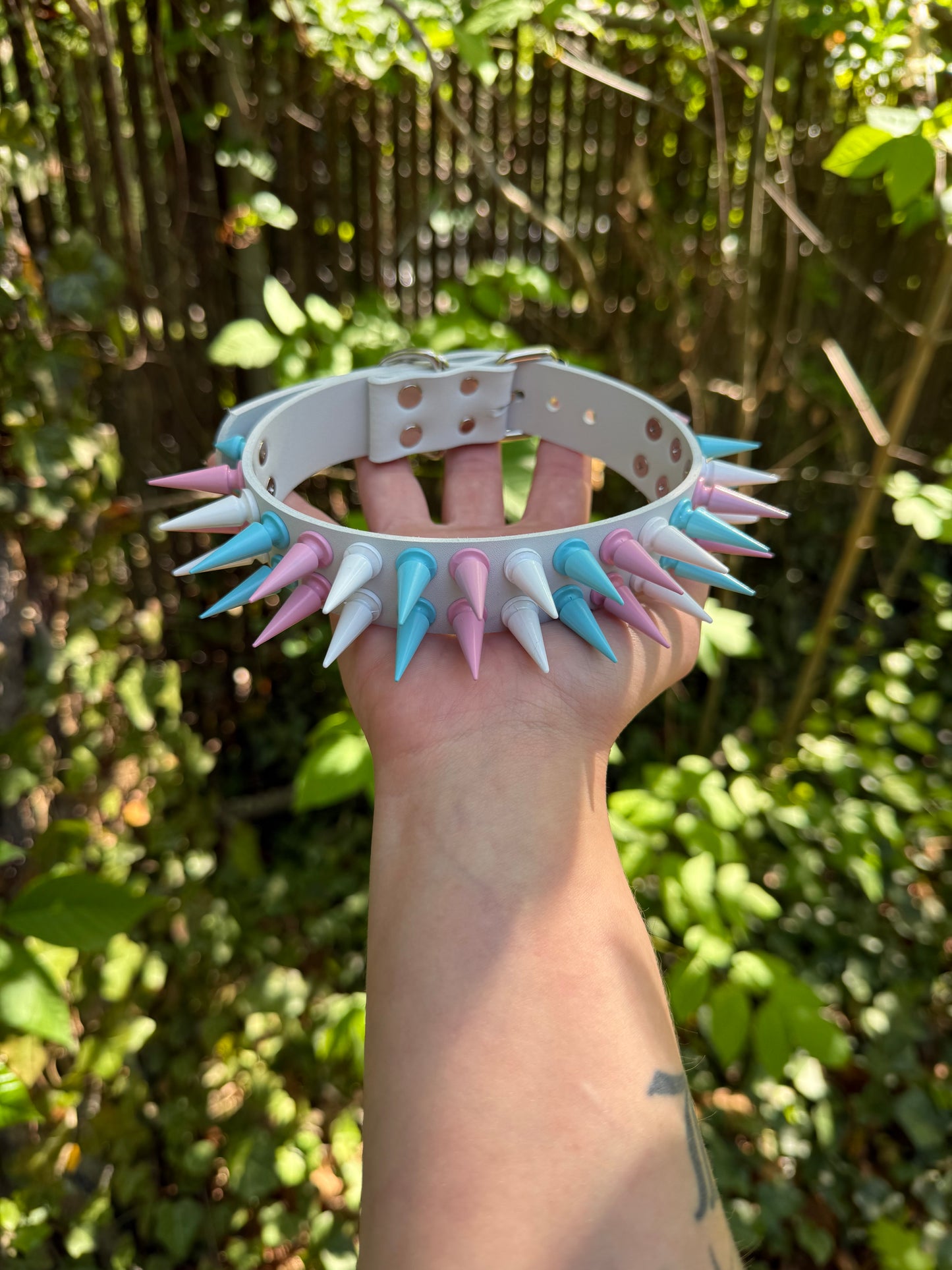 Blue // Pink // White Spiked Choker