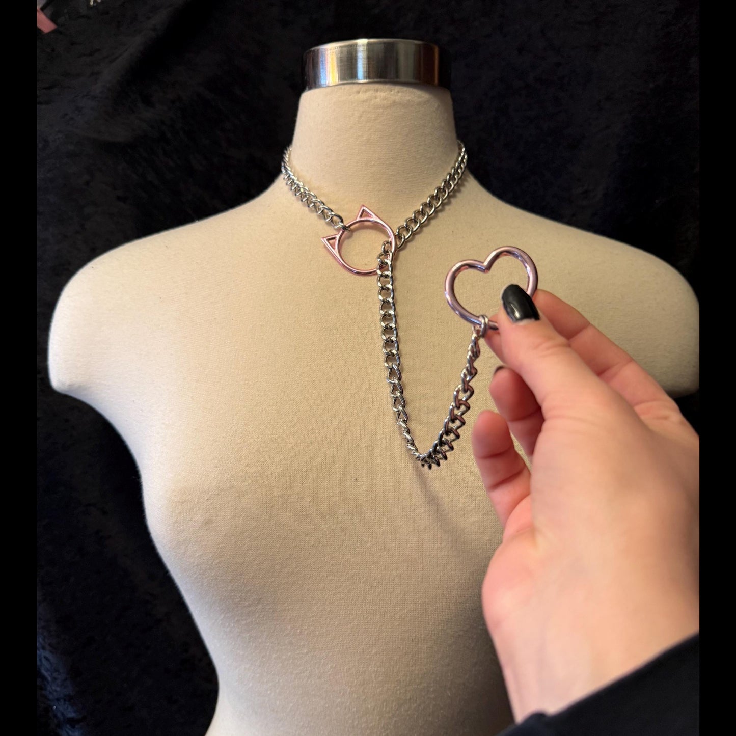 Kitty // Heart Slip Chain