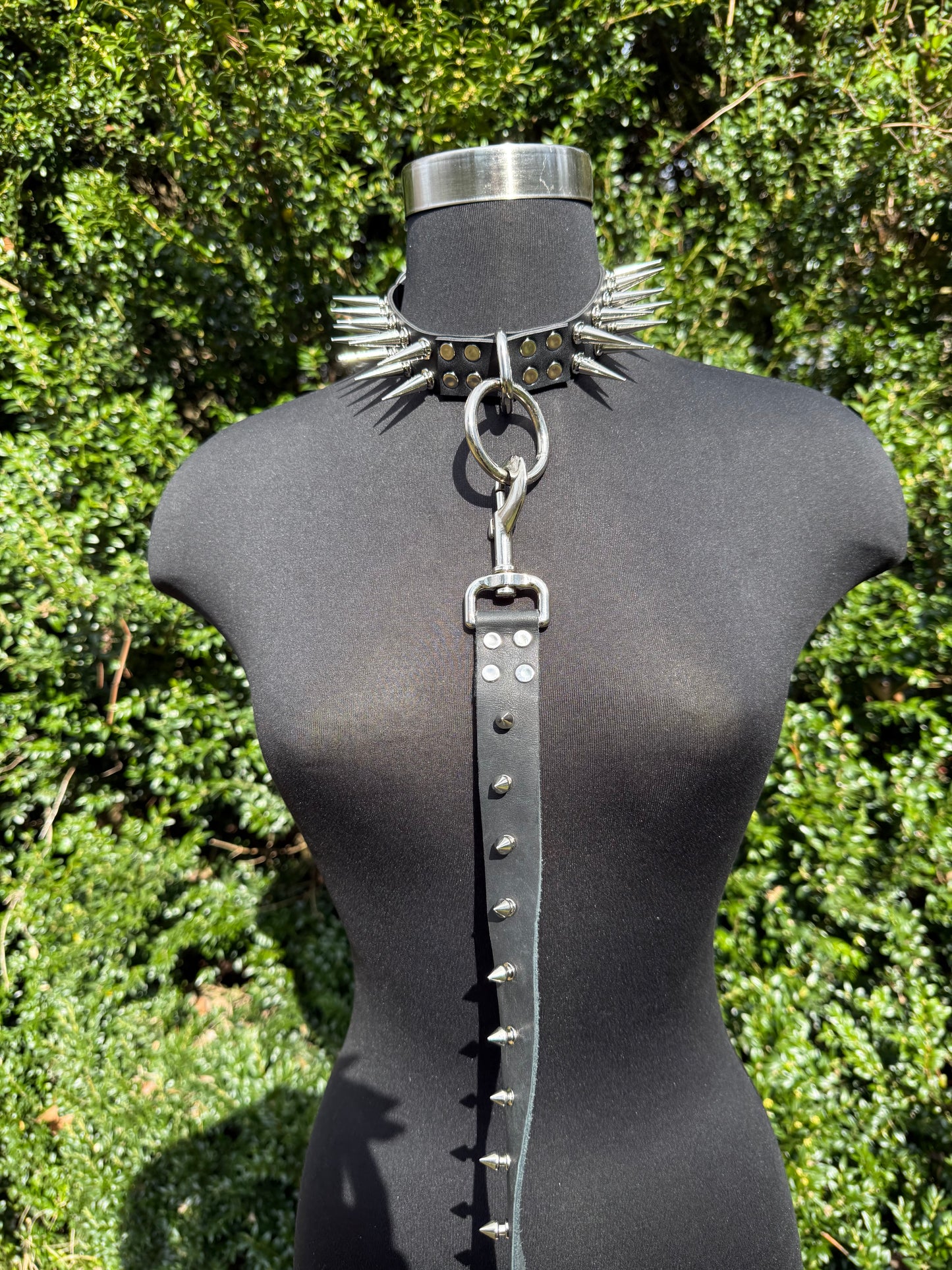 Spiked Leather Leash