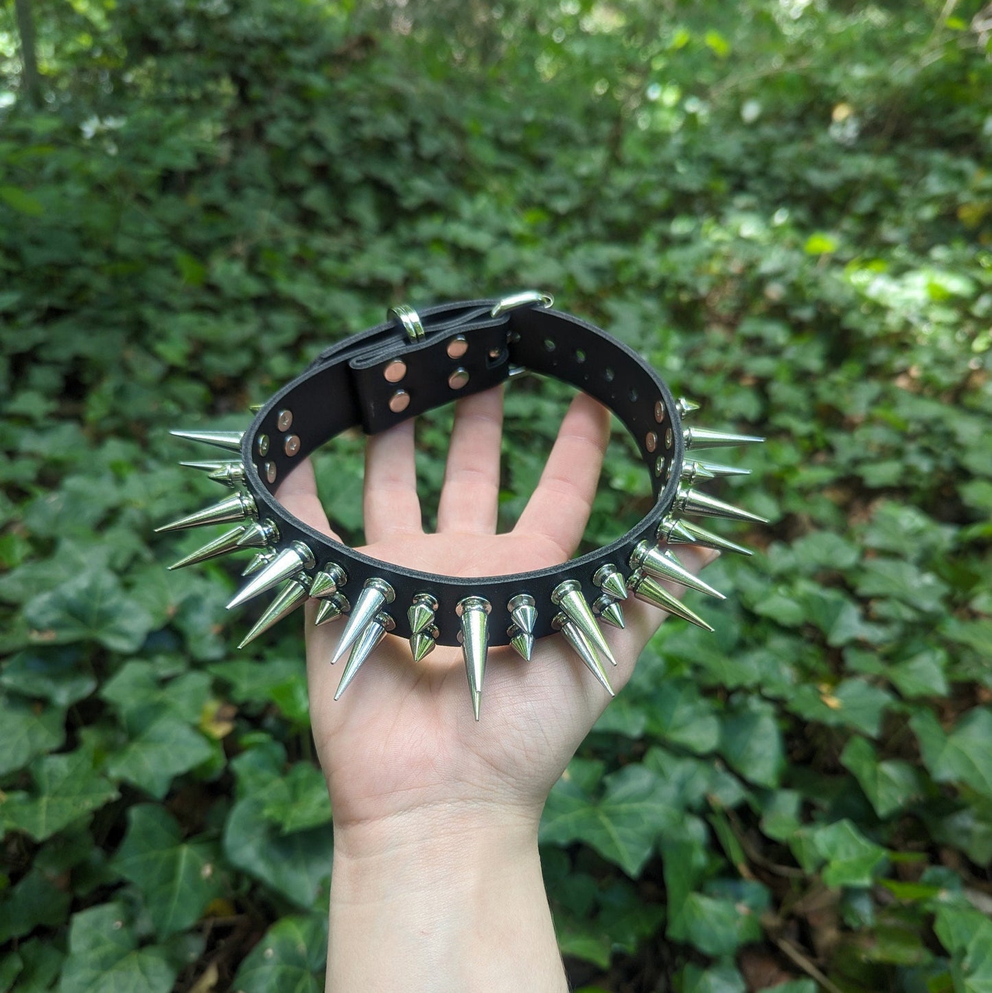Classic Silver Spiked Choker
