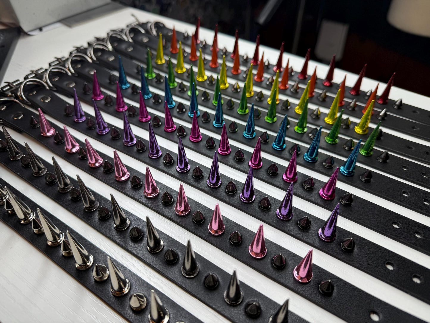 Thin Spiked Choker - Select Color <3