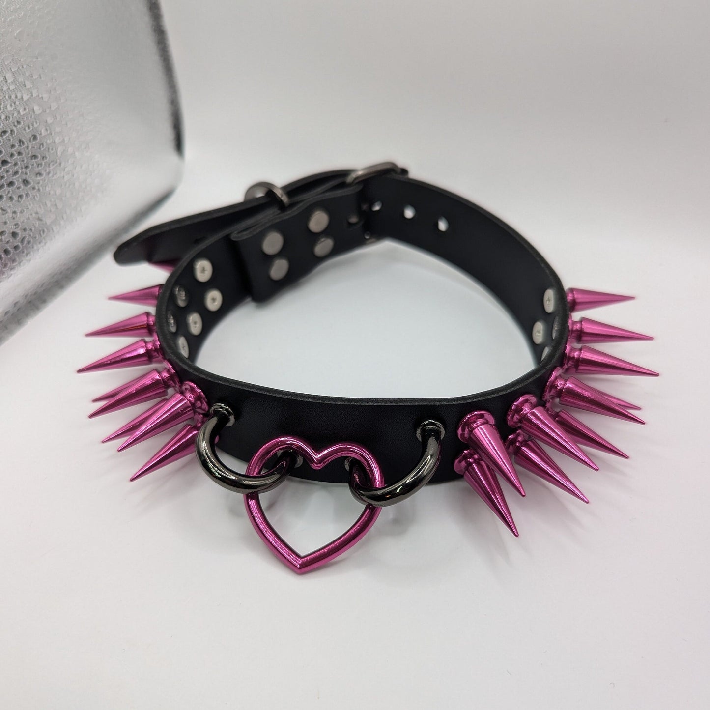 Hot Pink Heart Choker