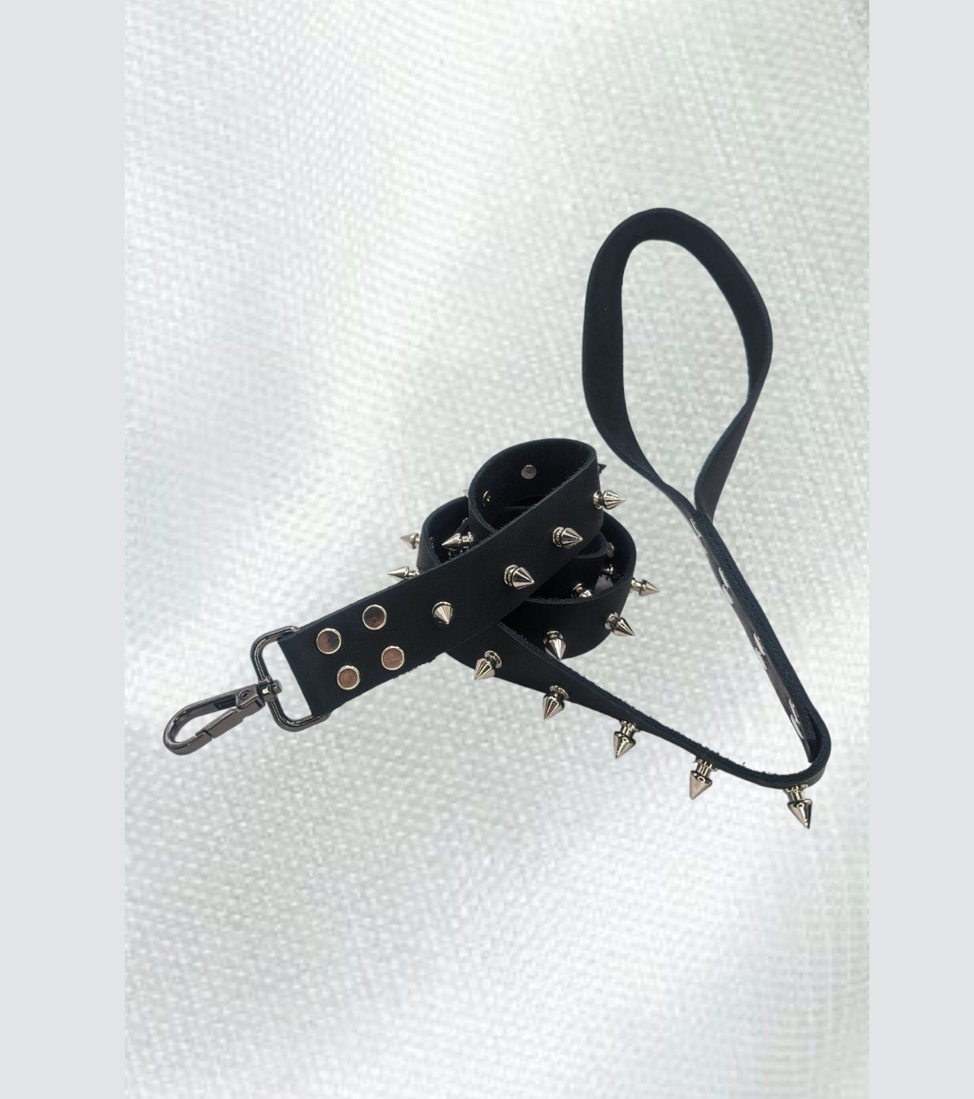 Spiked Leather Leash