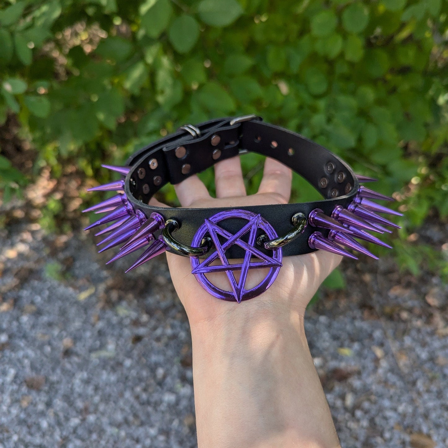Purple // Black Pentagram Choker