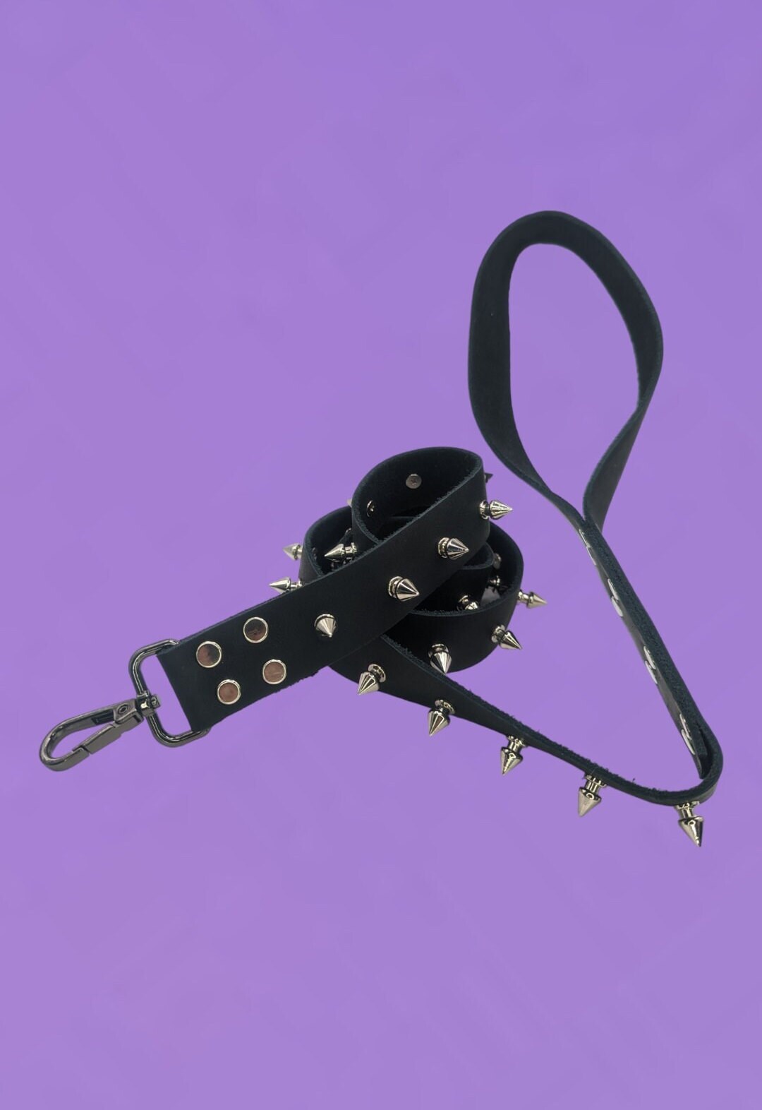 Spiked Leather Leash