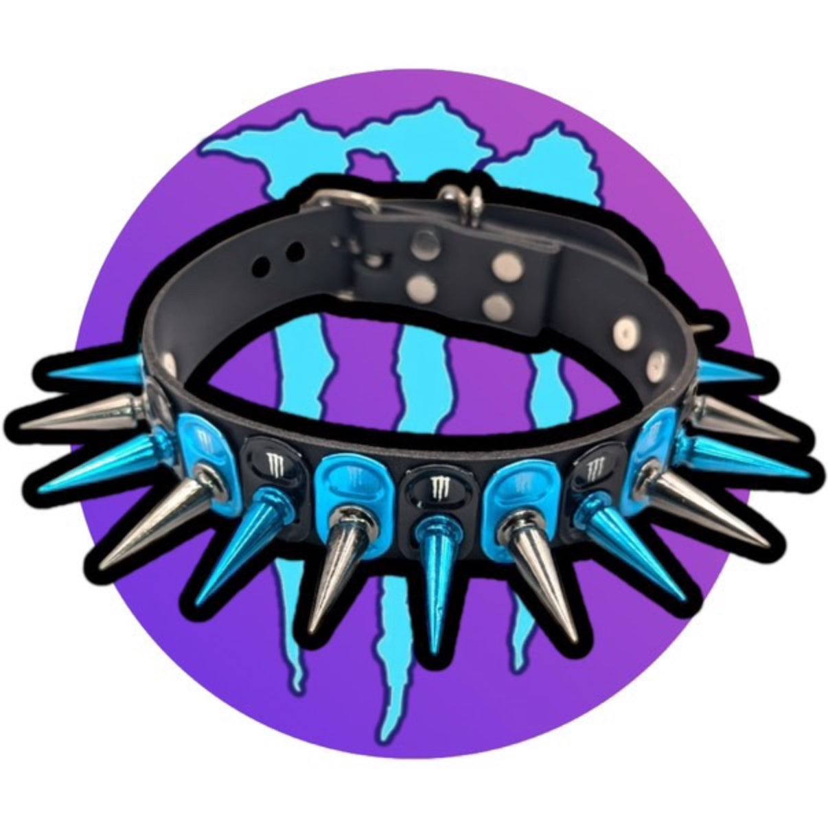 Blue Monster Tab Collar