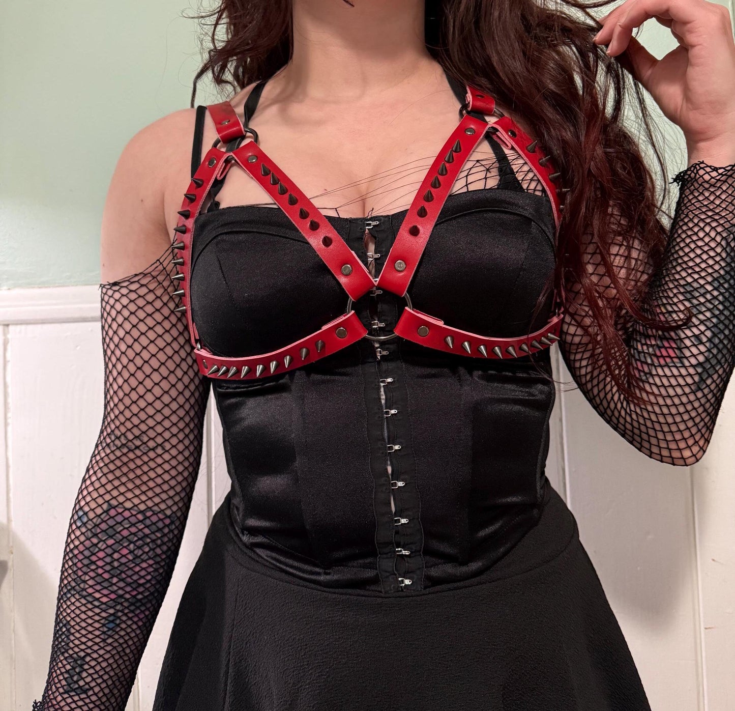 Spiked Bra "Breathless" in Red