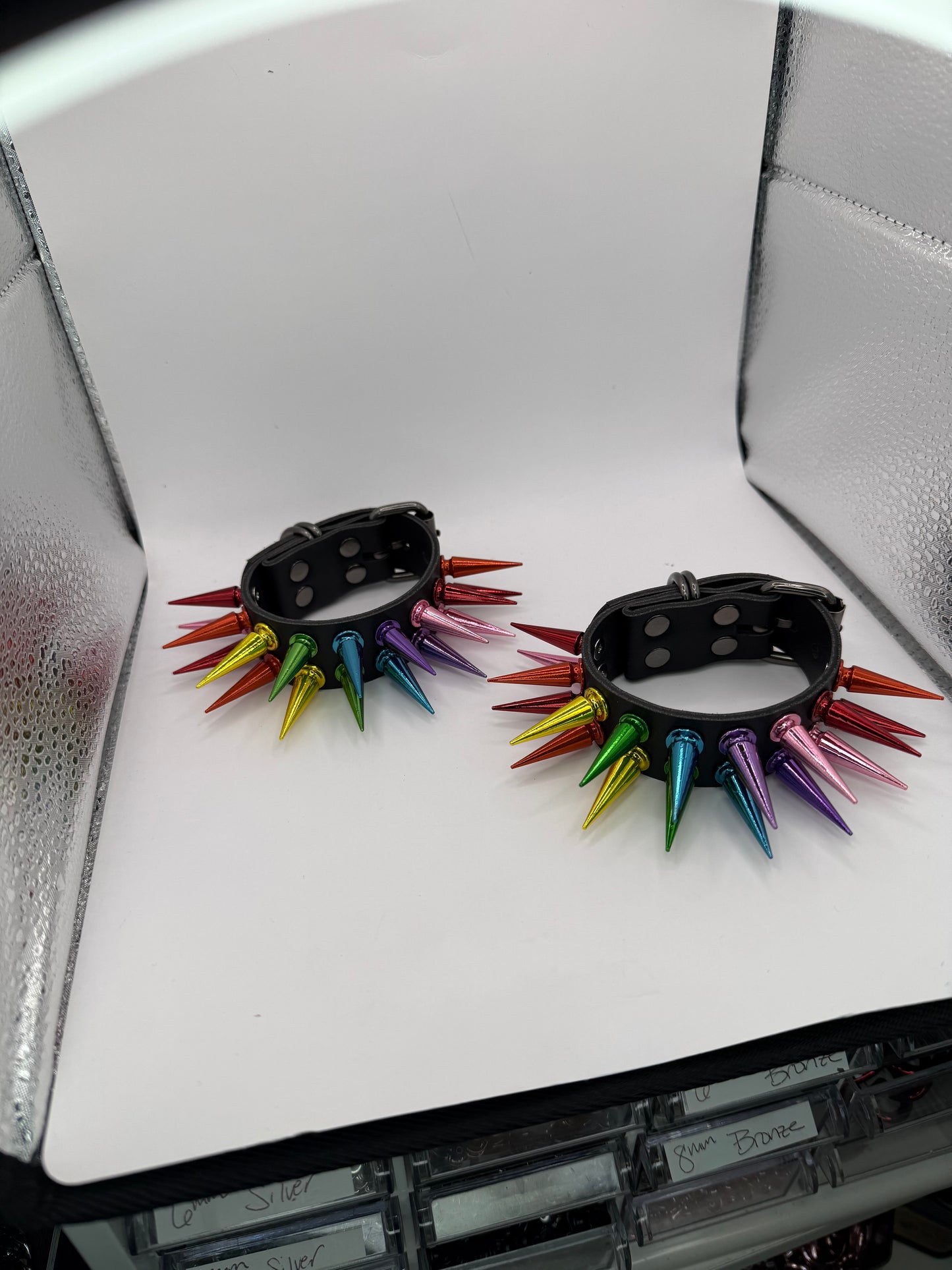 Rainbow Spiked Bracelet