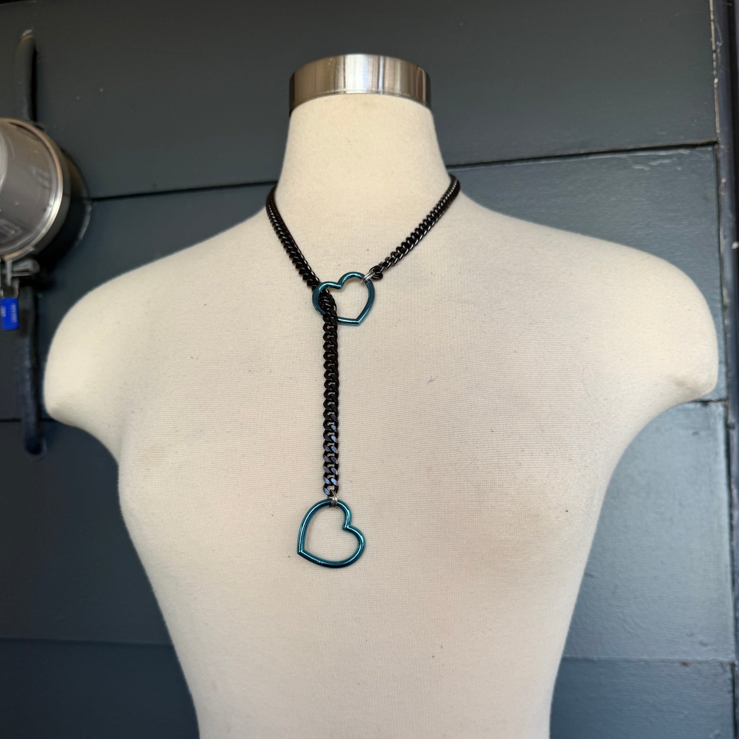 Black Chain Slip Chain Necklace