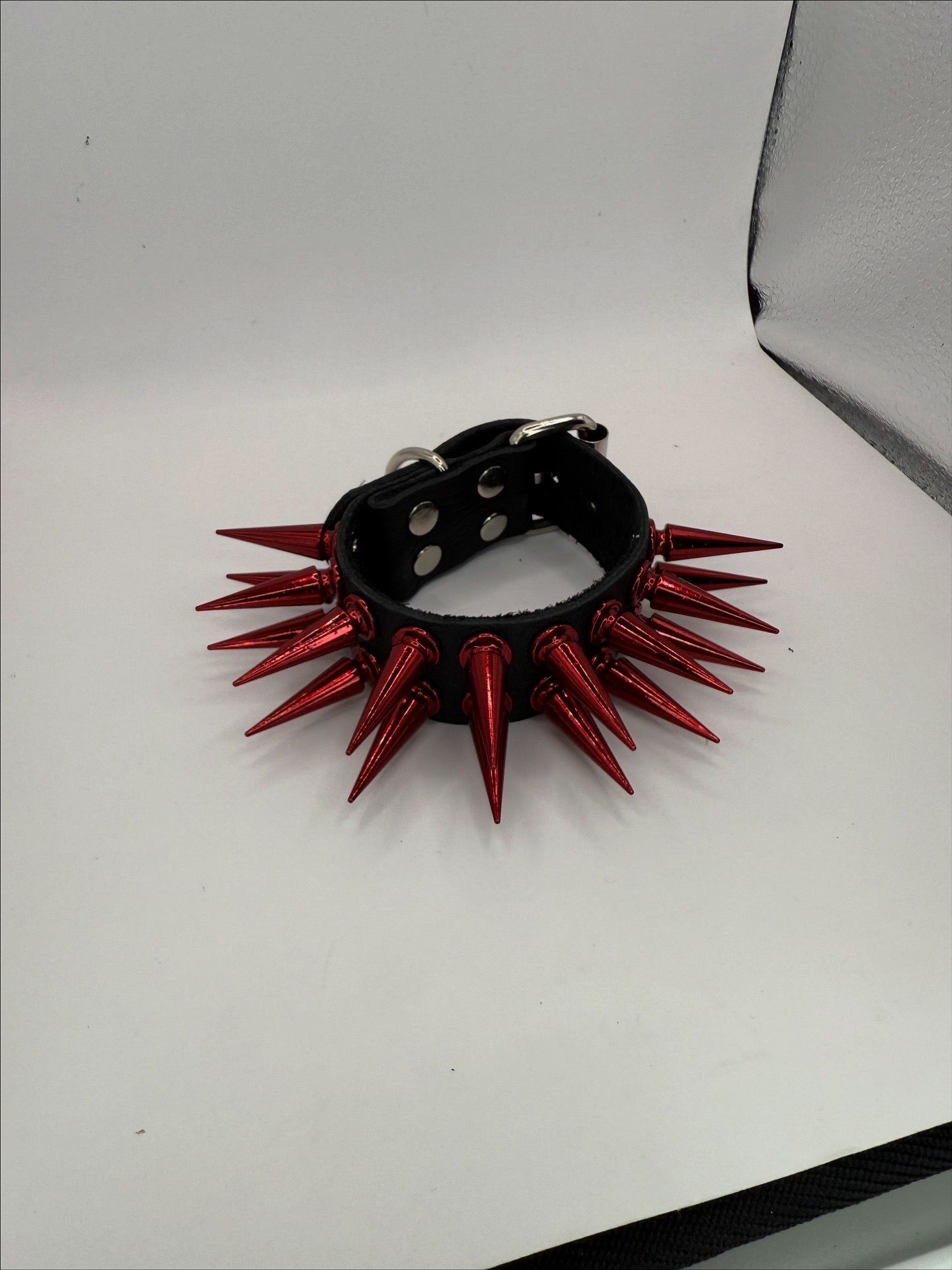 Red Spiked Bracelet
