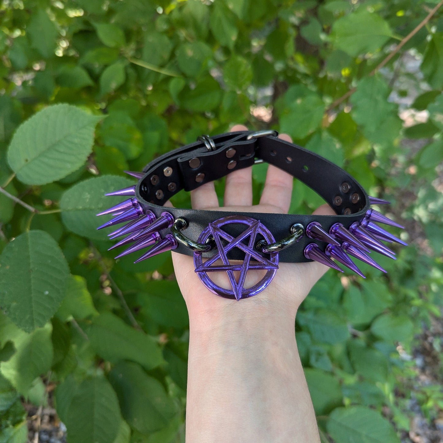 Purple // Black Pentagram Choker