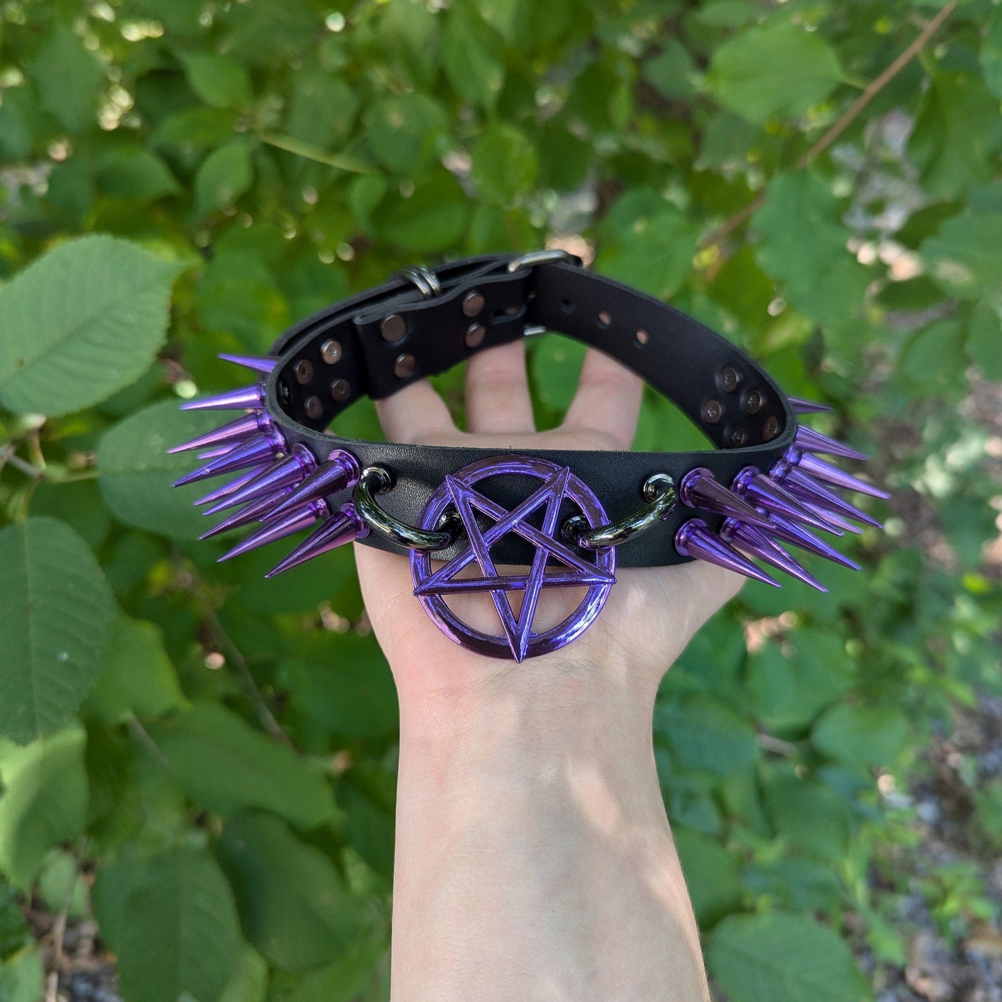 Purple // Black Pentagram Choker