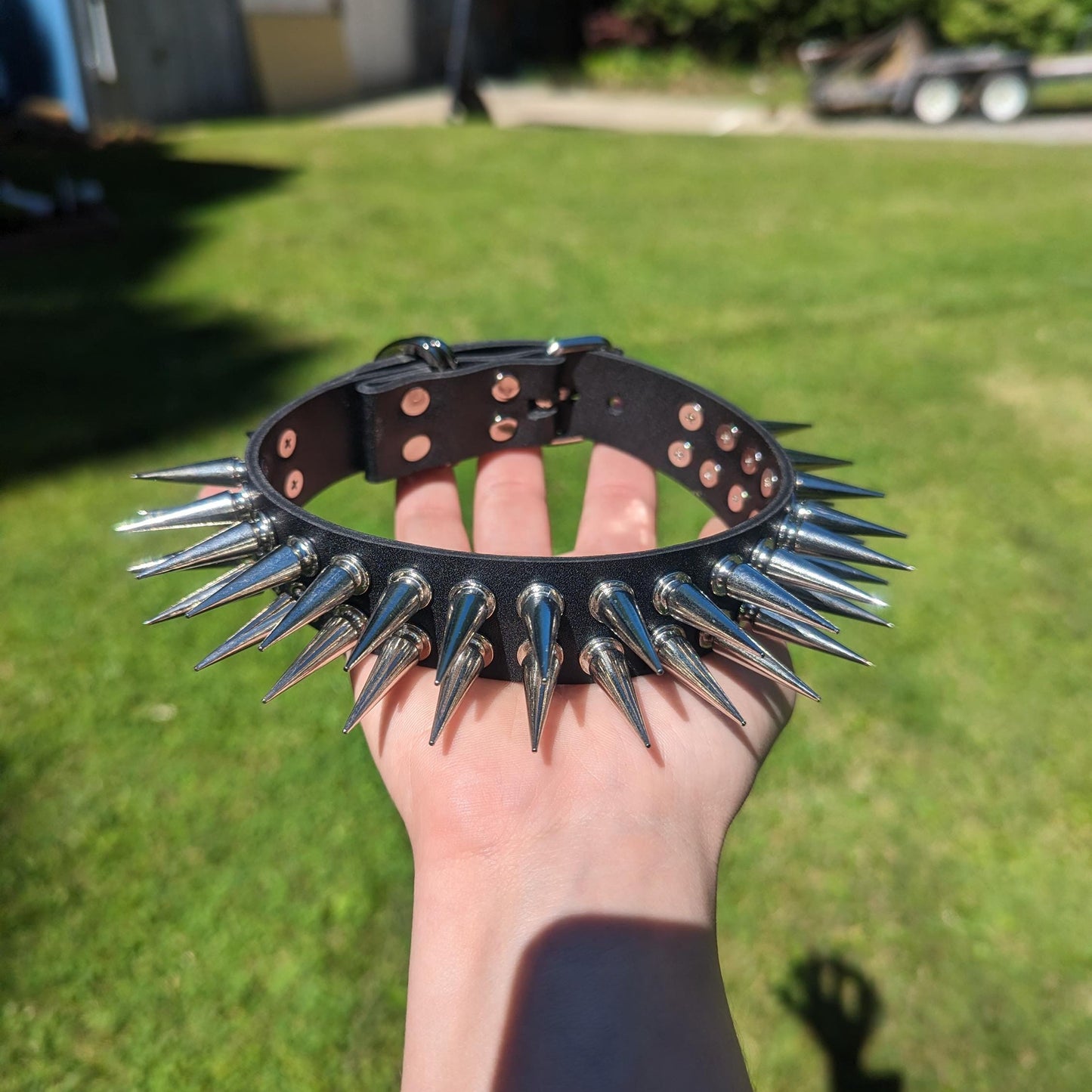 Classic Silver Spiked Choker