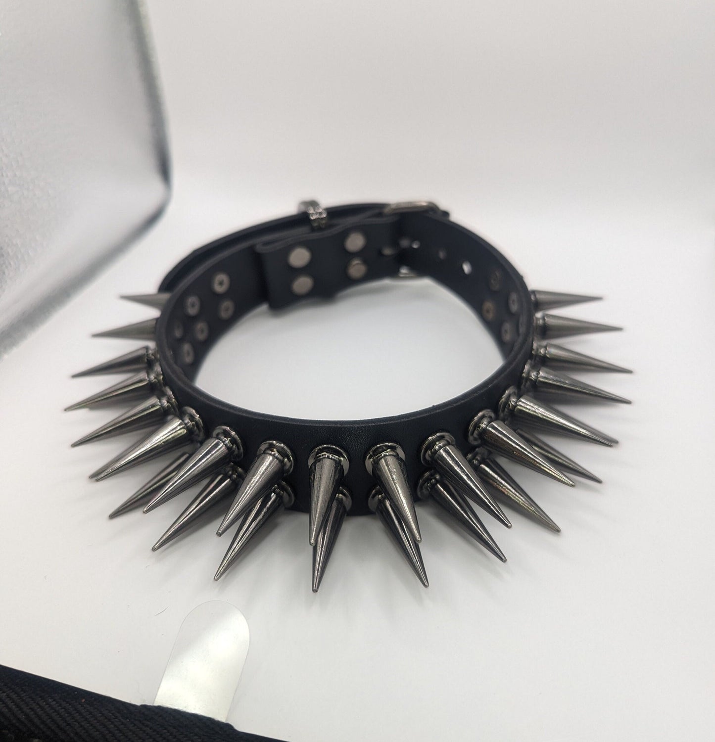 Black and GunMetal Spiked Choker