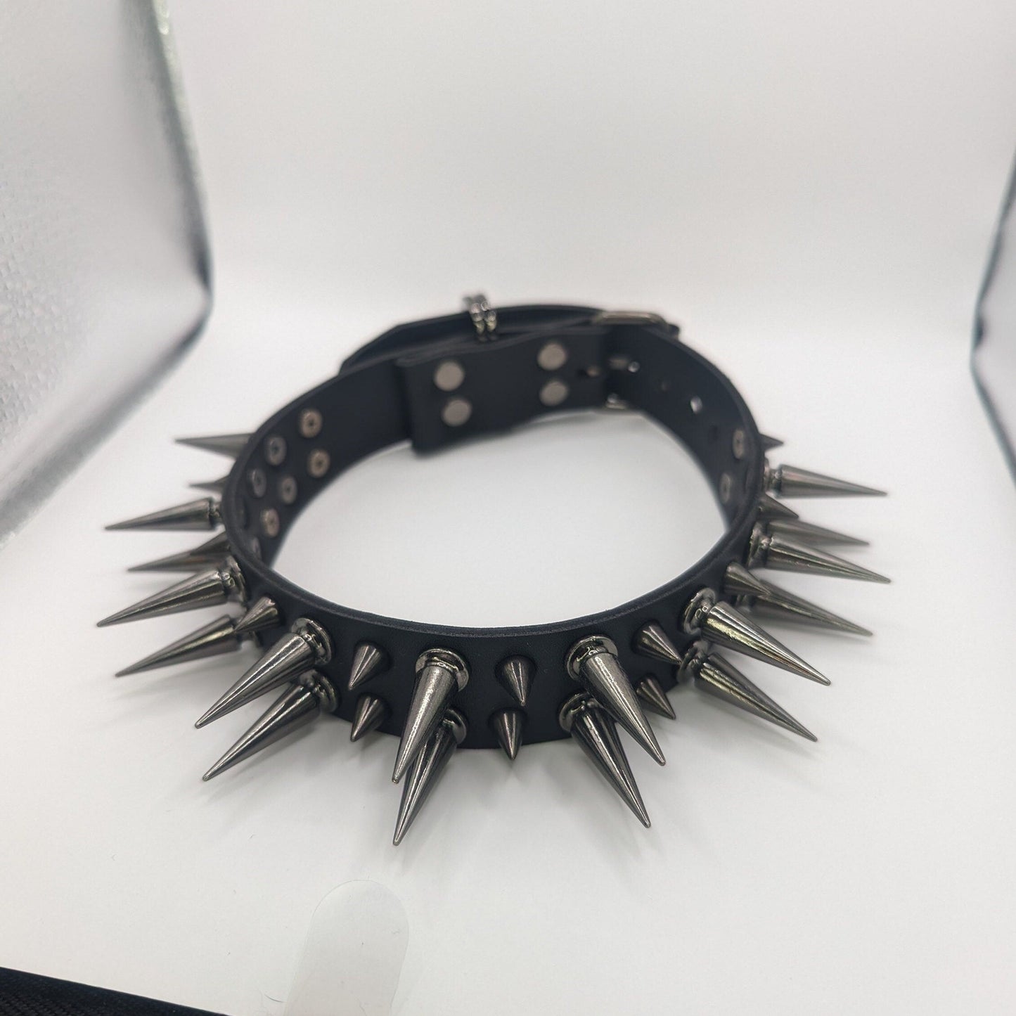 Black // GunMetal Spiked Choker