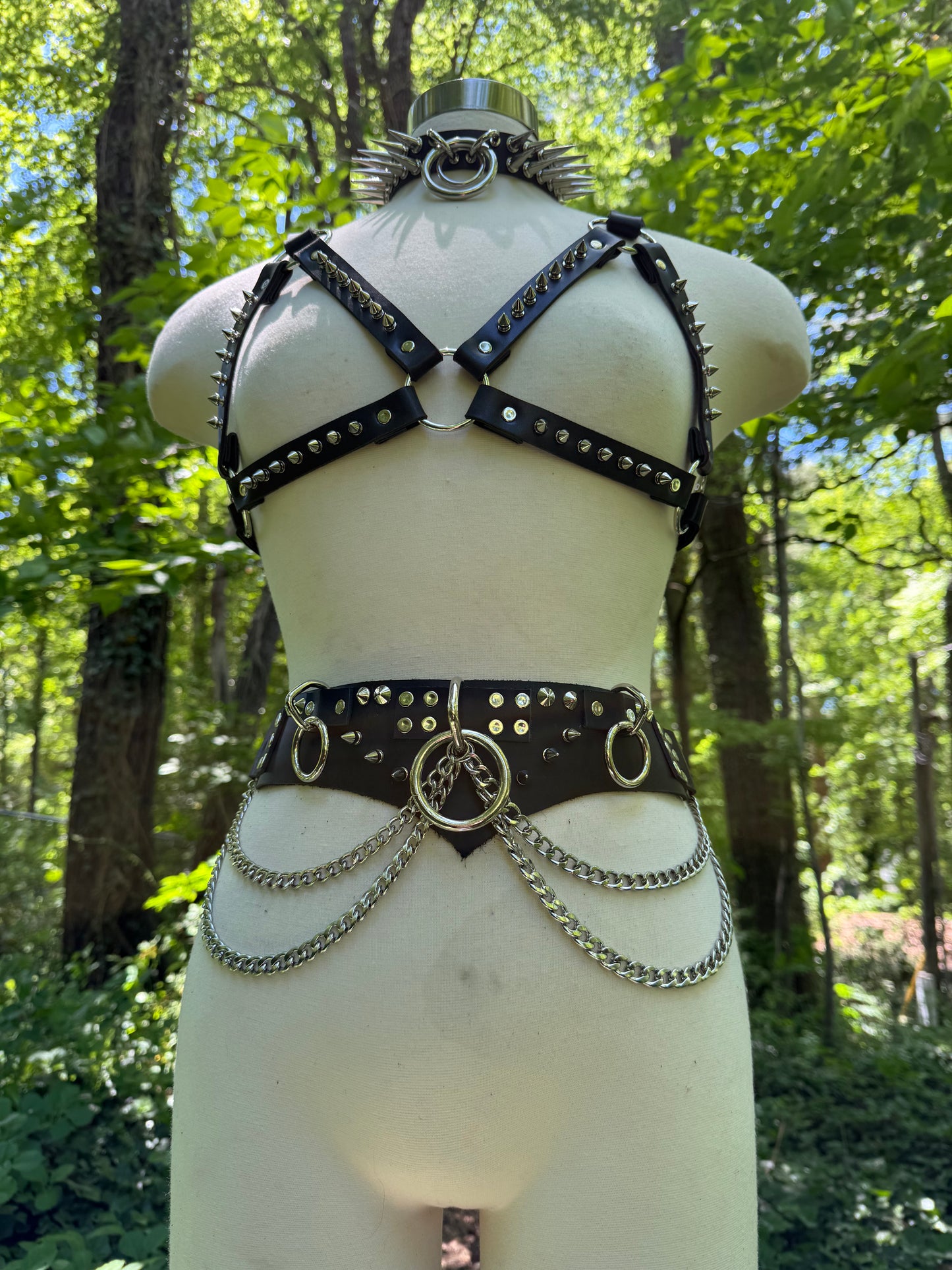 Fashion Bondage Belt with Spikes