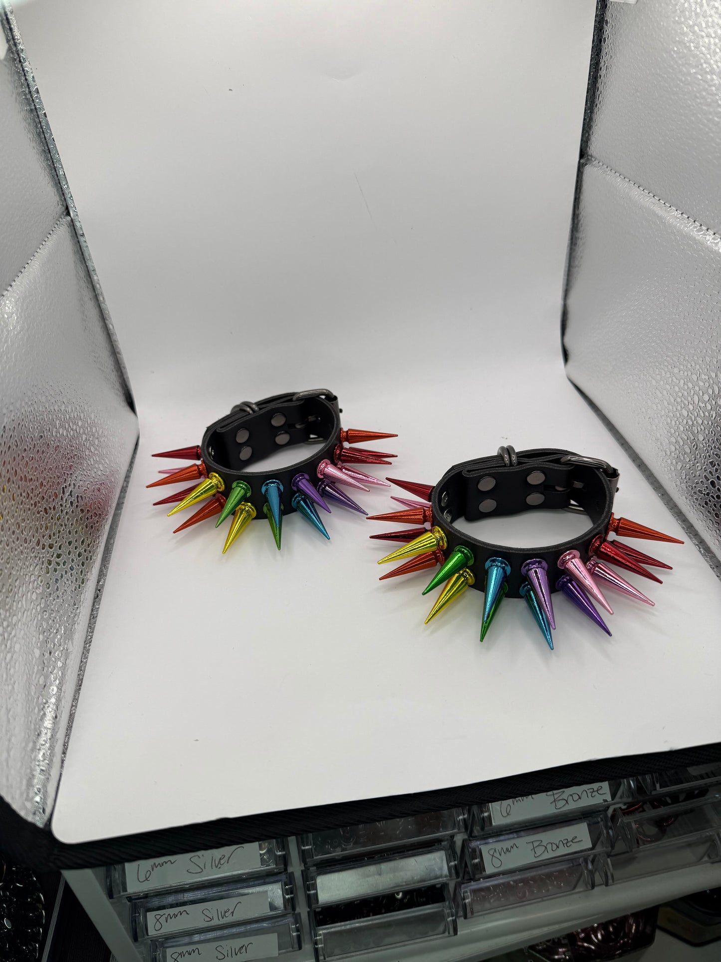 Rainbow Spiked Bracelet