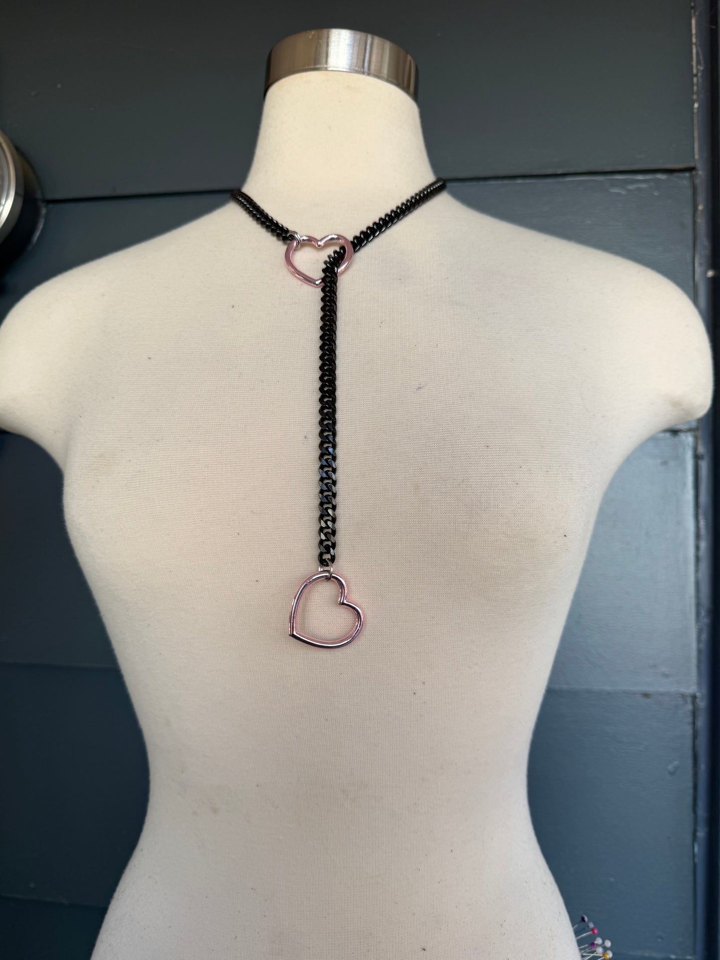 Black Chain Slip Chain Necklace