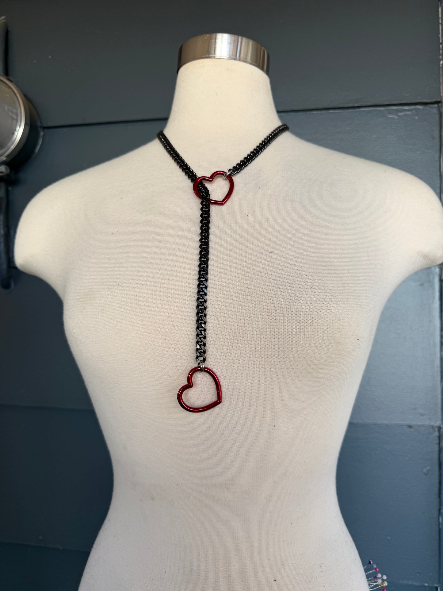 Black Chain Slip Chain Necklace