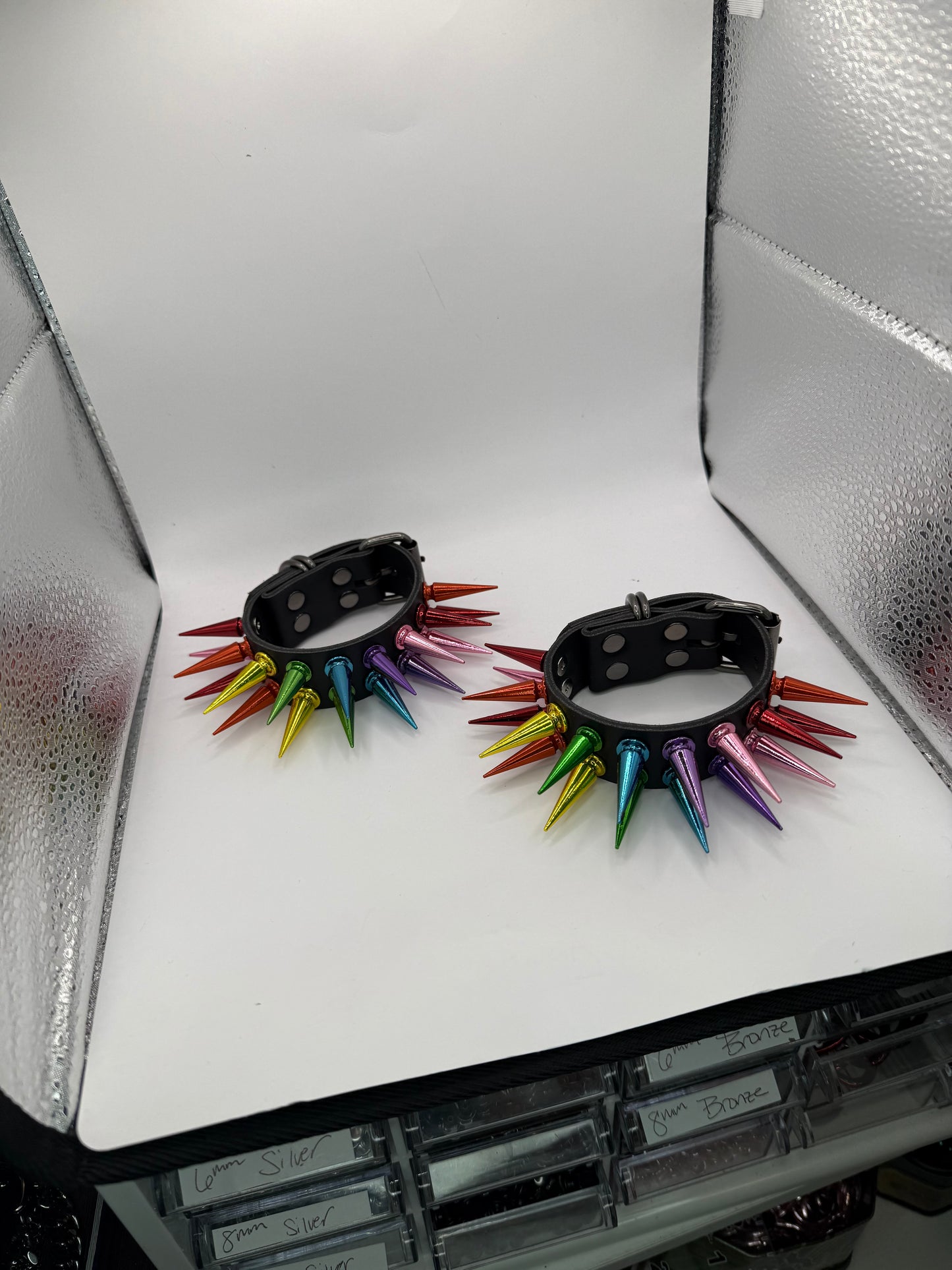 Rainbow Spiked Bracelet