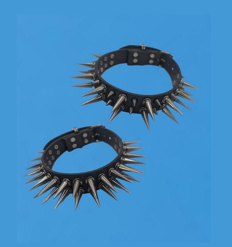 Black and GunMetal Spiked Choker