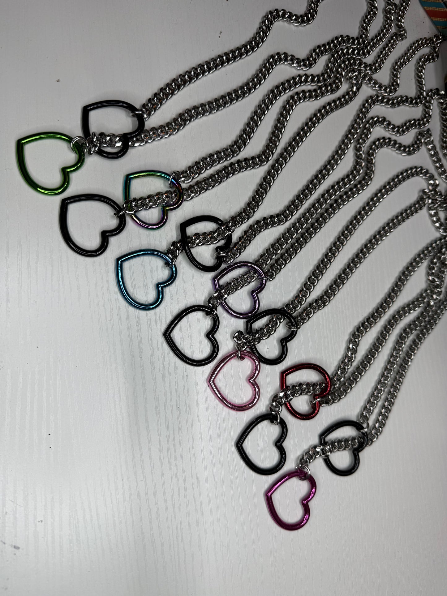 Split Color Slip Chains - Black