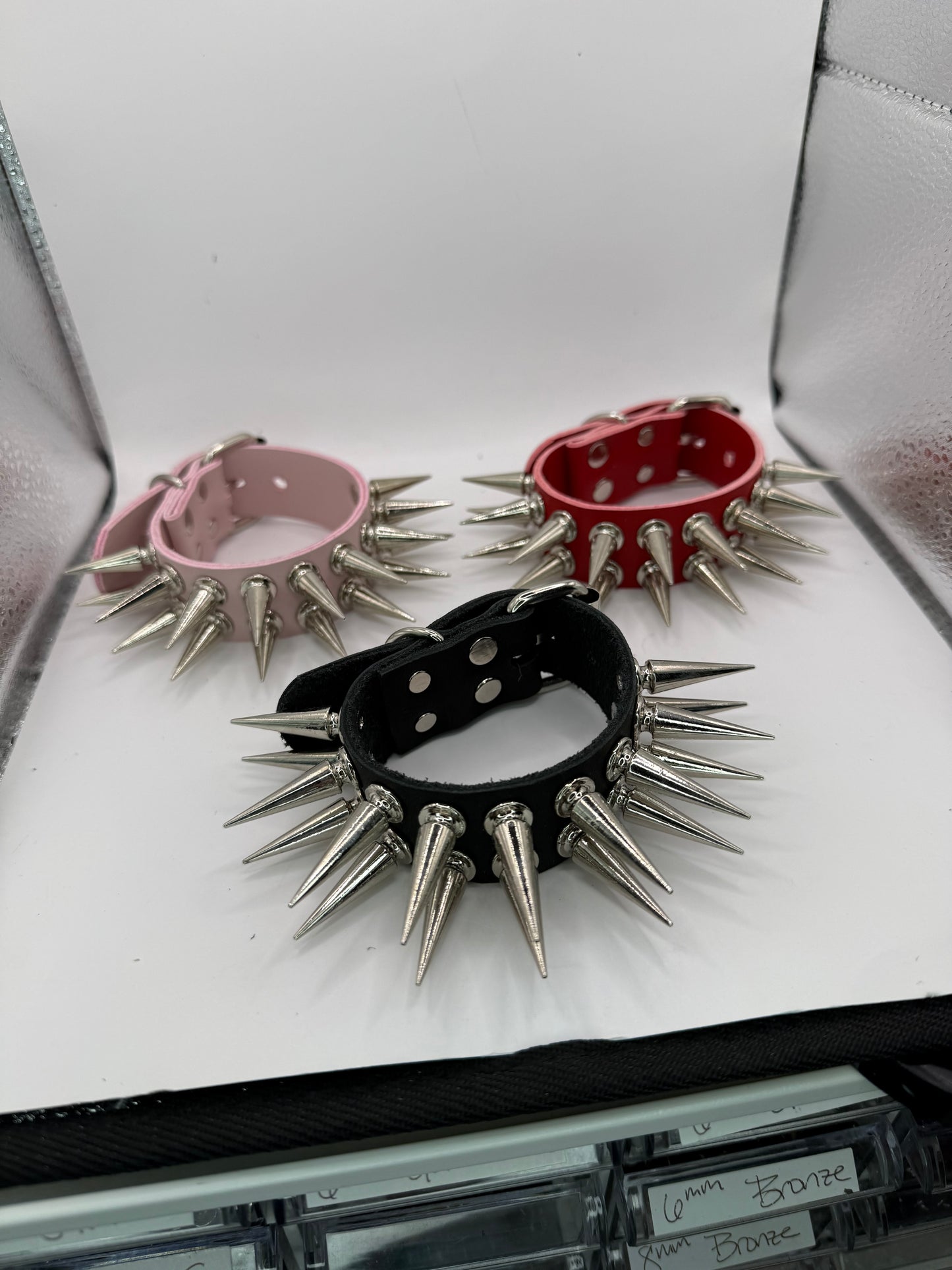 1" Silver Spiked Bracelet