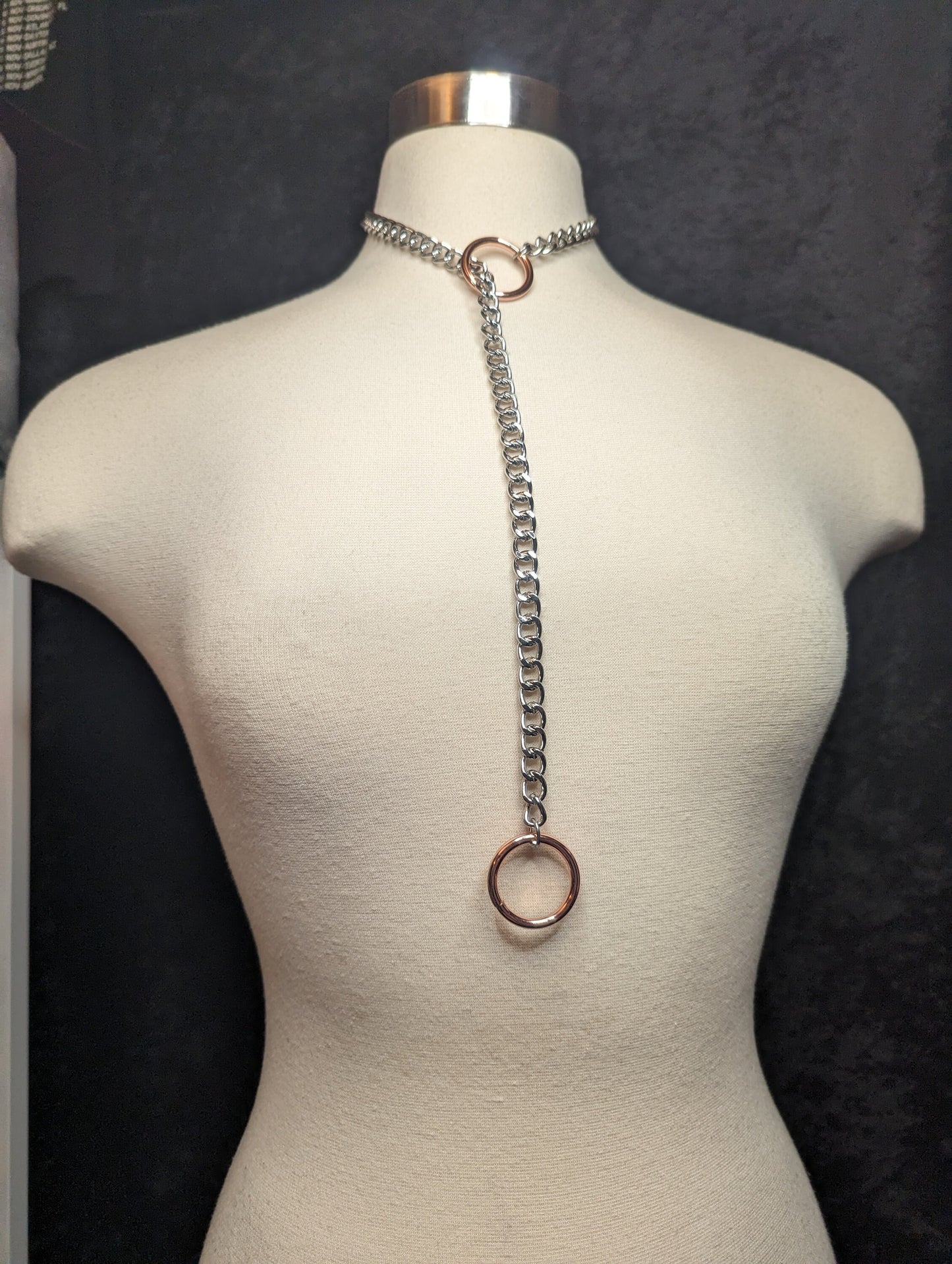 Rose Gold O-Ring Slip Chain