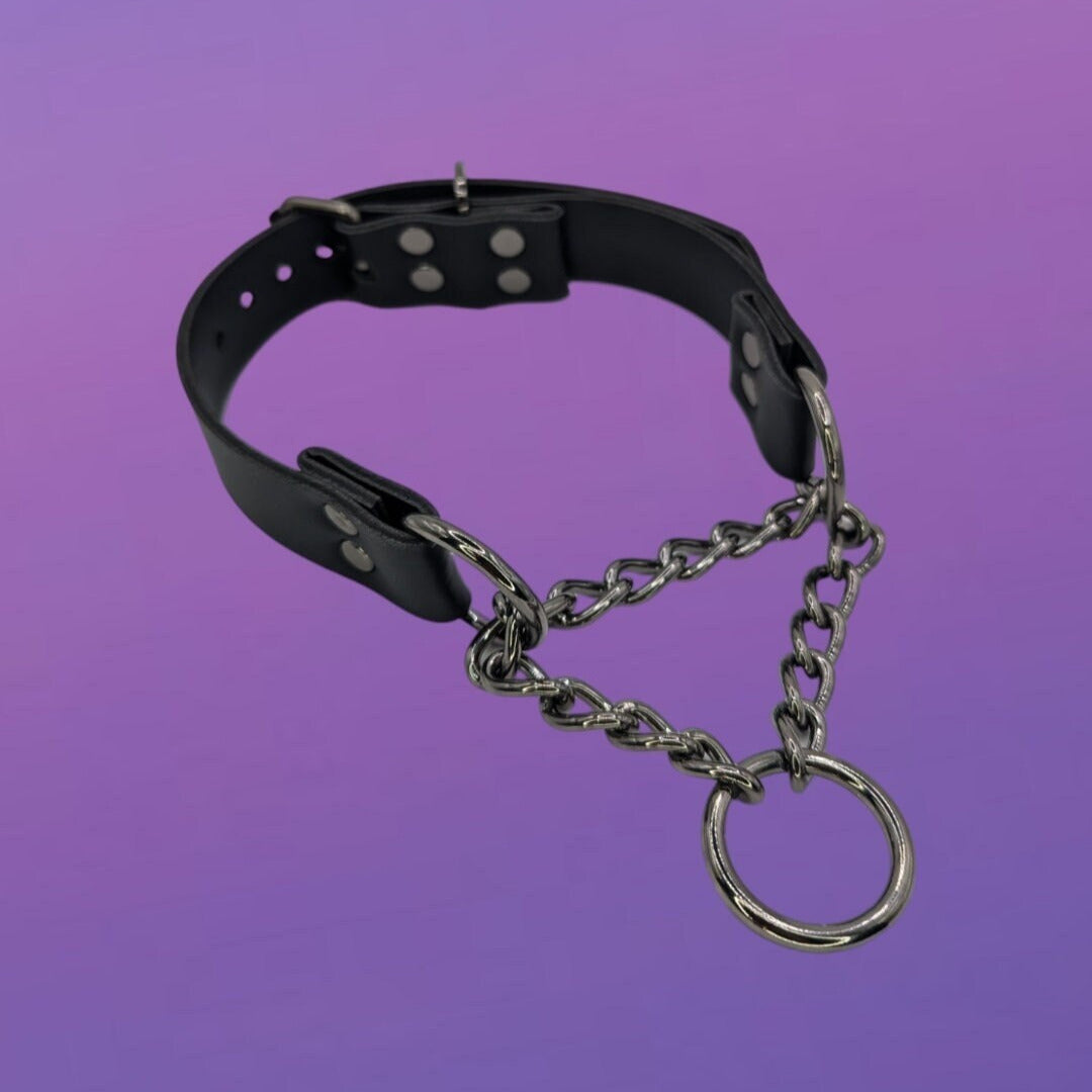 GunMetal // Black Martingale Choker