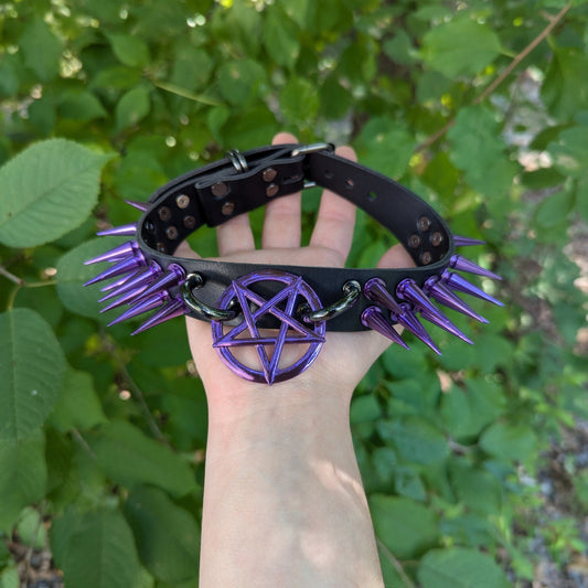 Purple // Black Pentagram Choker