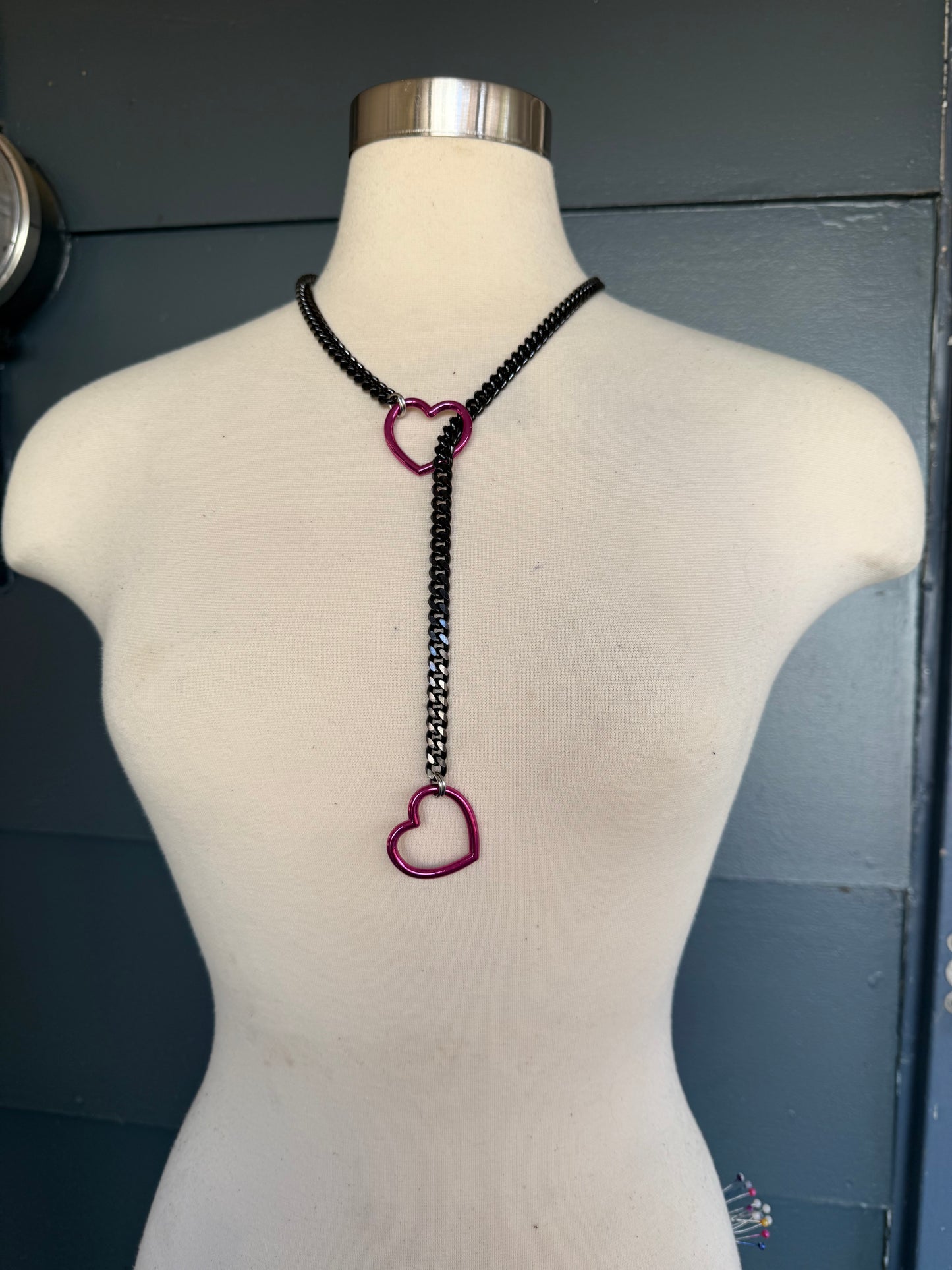 Black Chain Slip Chain Necklace