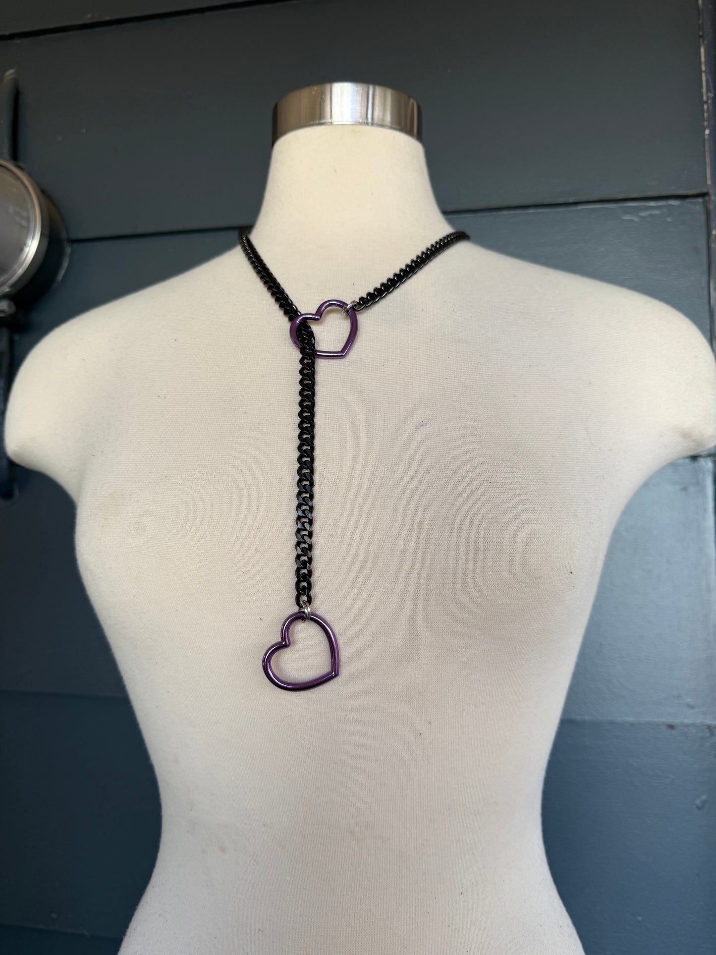 Black Chain Slip Chain Necklace