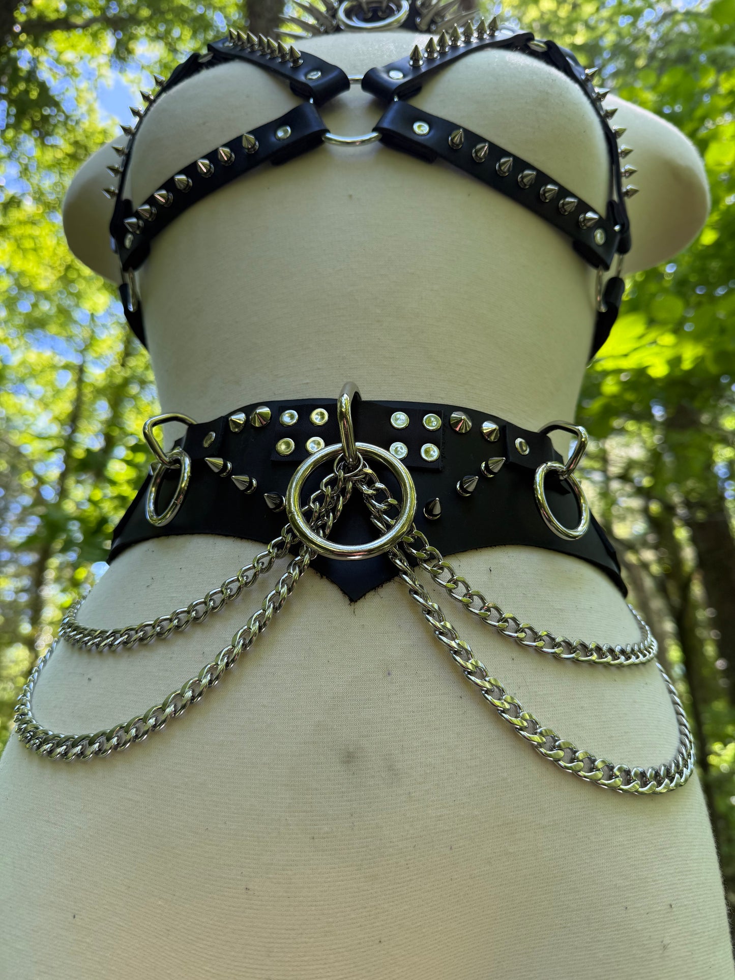 Fashion Bondage Belt with Spikes