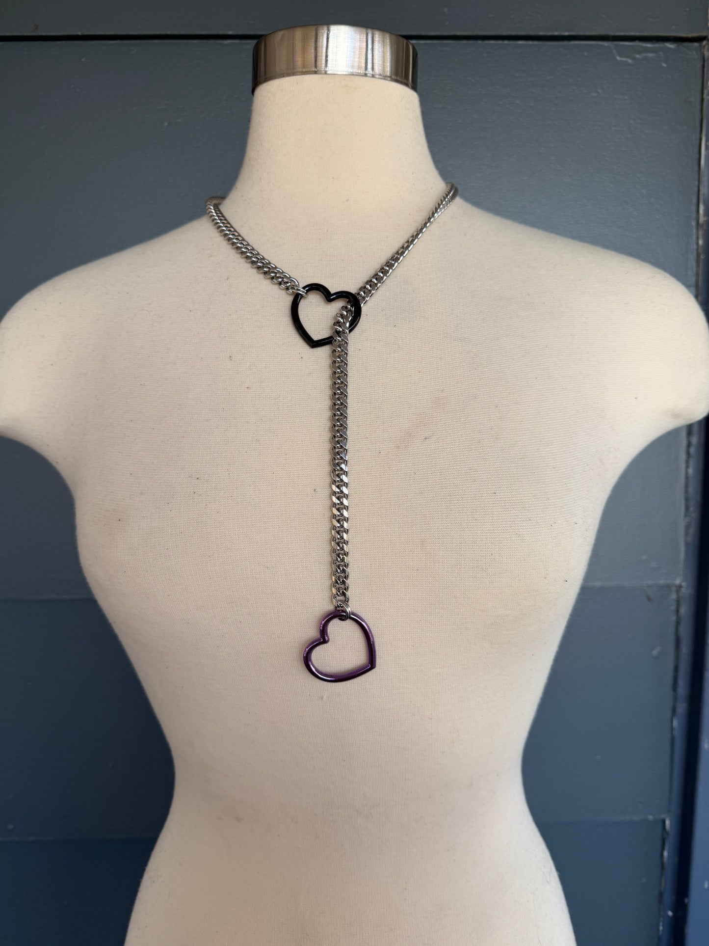 Split Color Slip Chains - Black