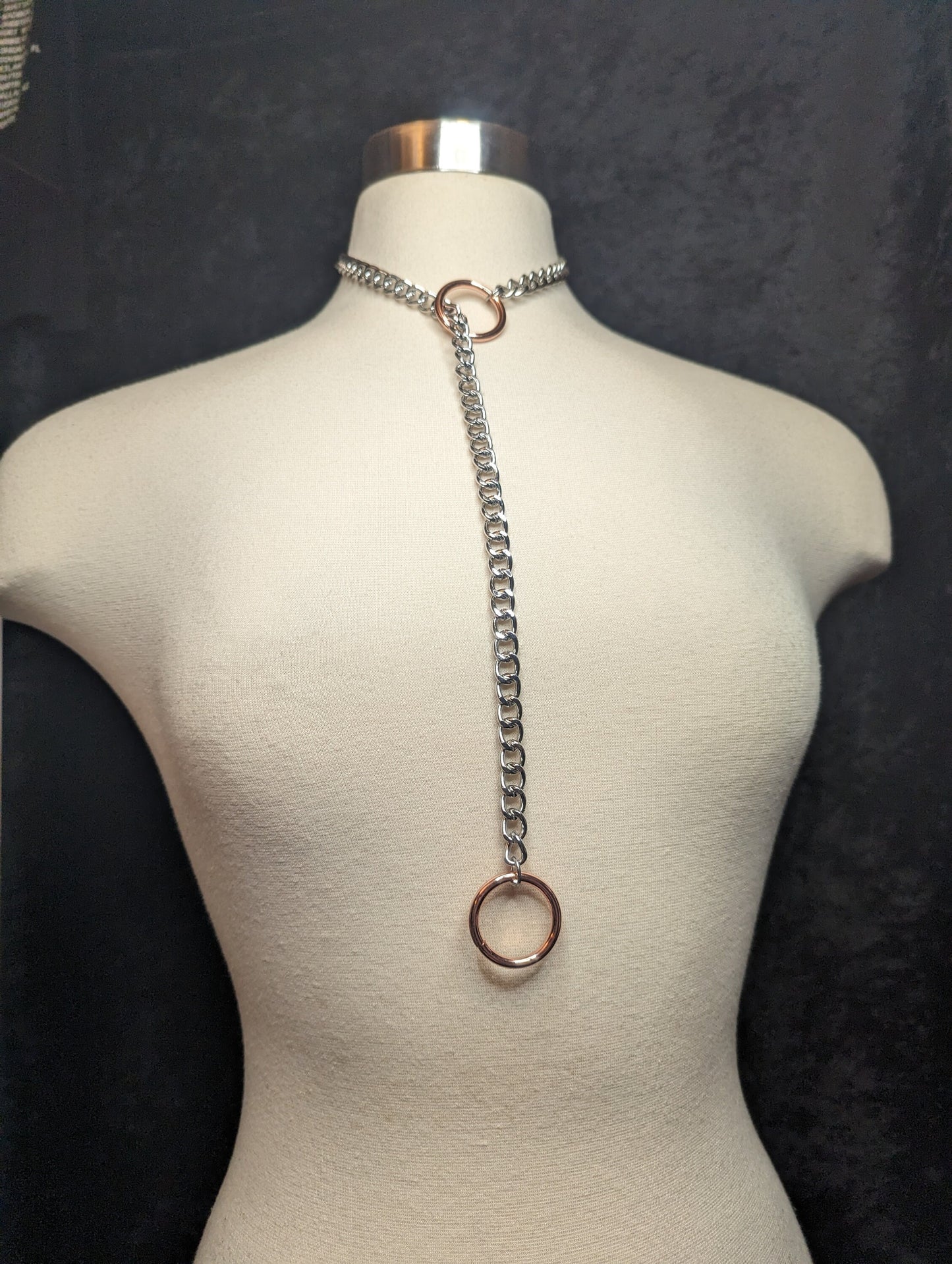 Rose Gold O-Ring Slip Chain