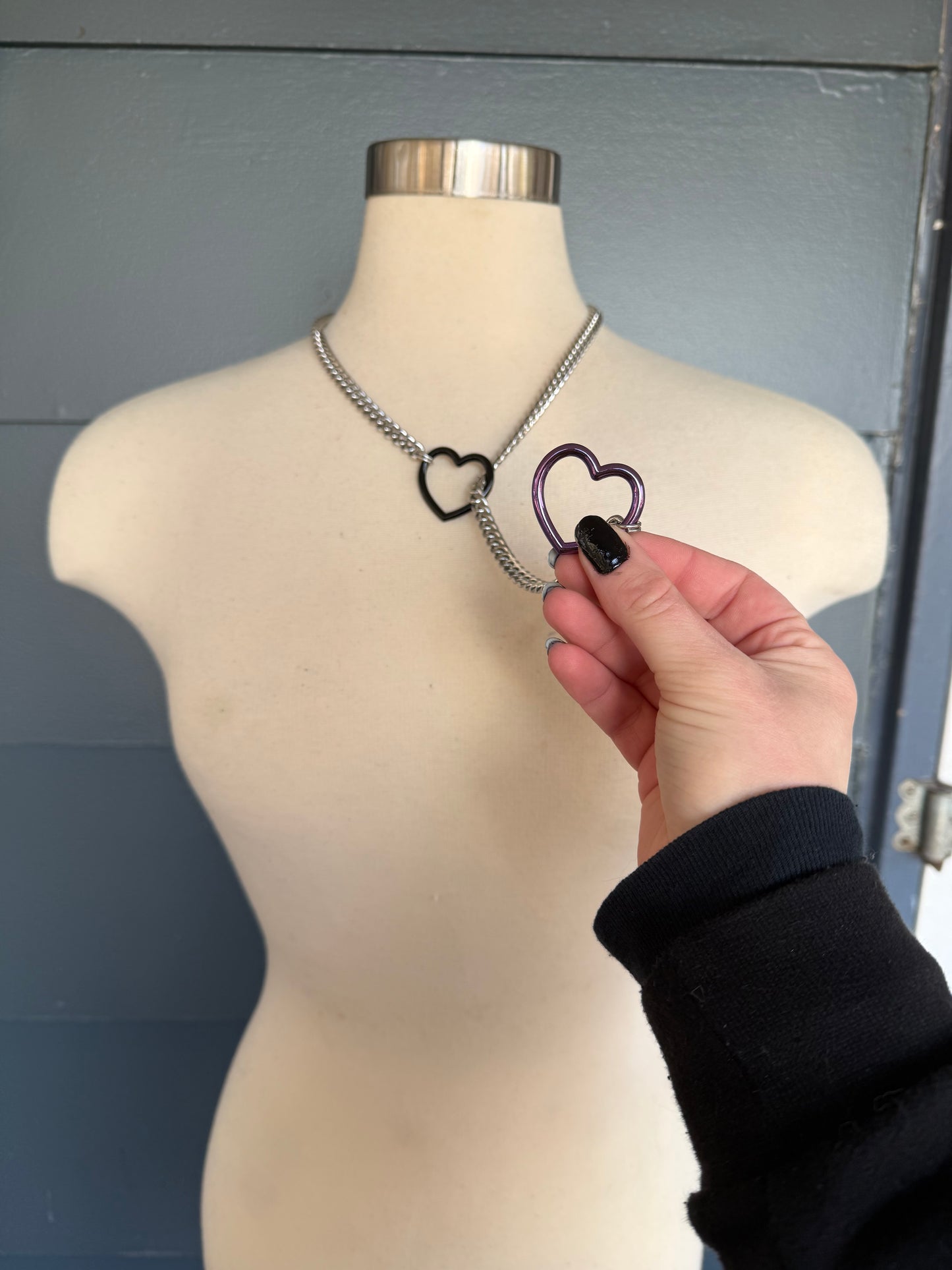 Split Color Slip Chains - Black