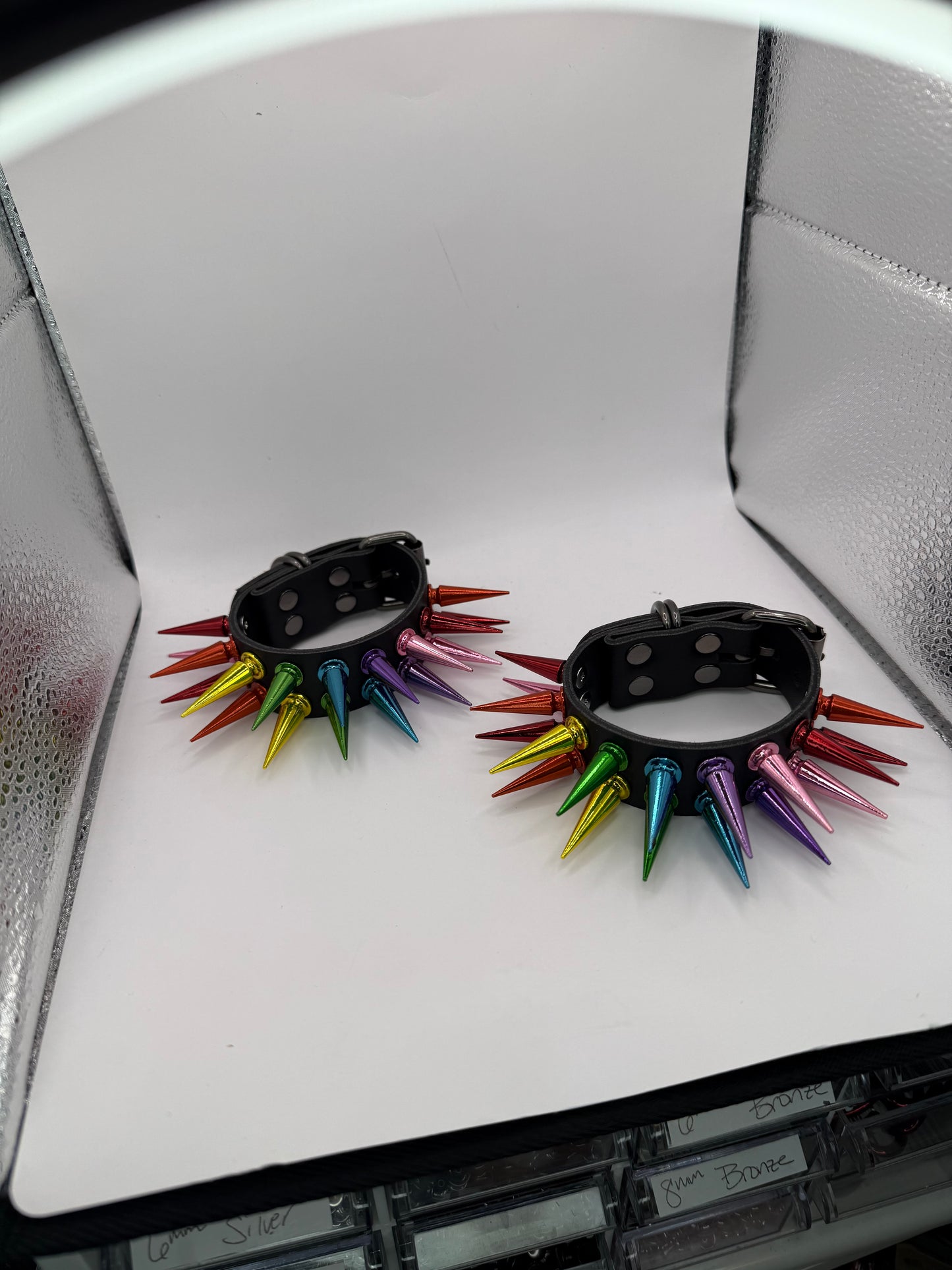 Rainbow Spiked Bracelet