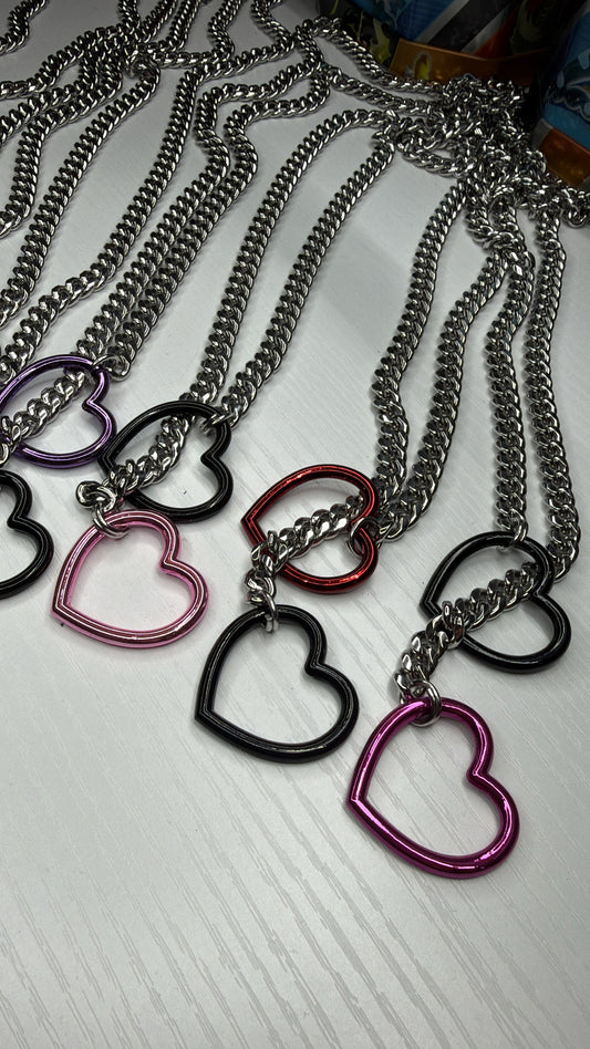Split Color Slip Chains - Black