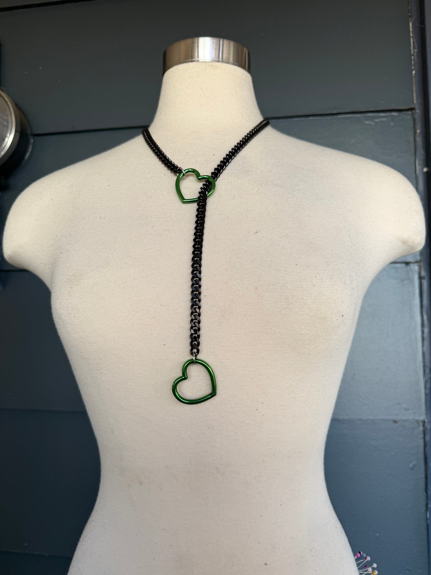 Black Chain Slip Chain Necklace