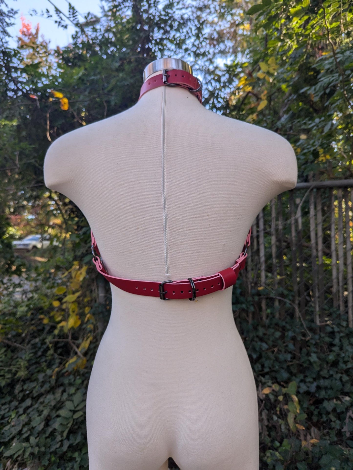 "Crimson Shadow" Chain Bra // Red