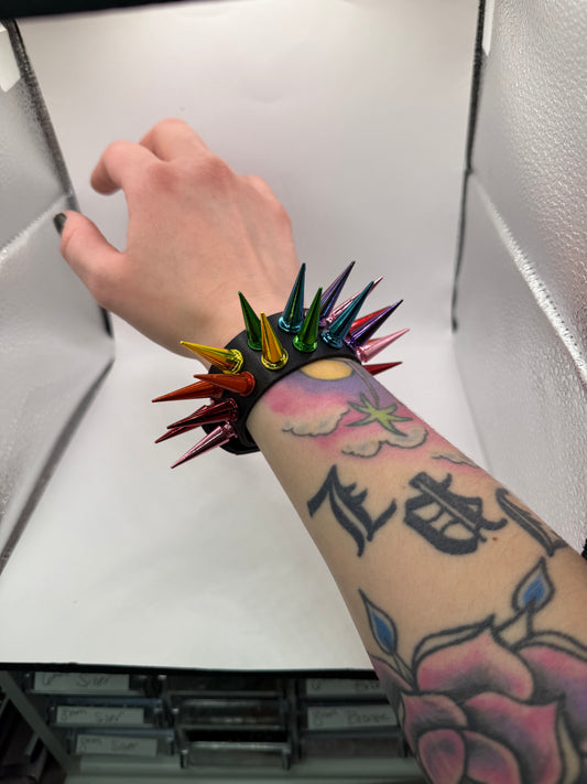 Rainbow Spiked Bracelet