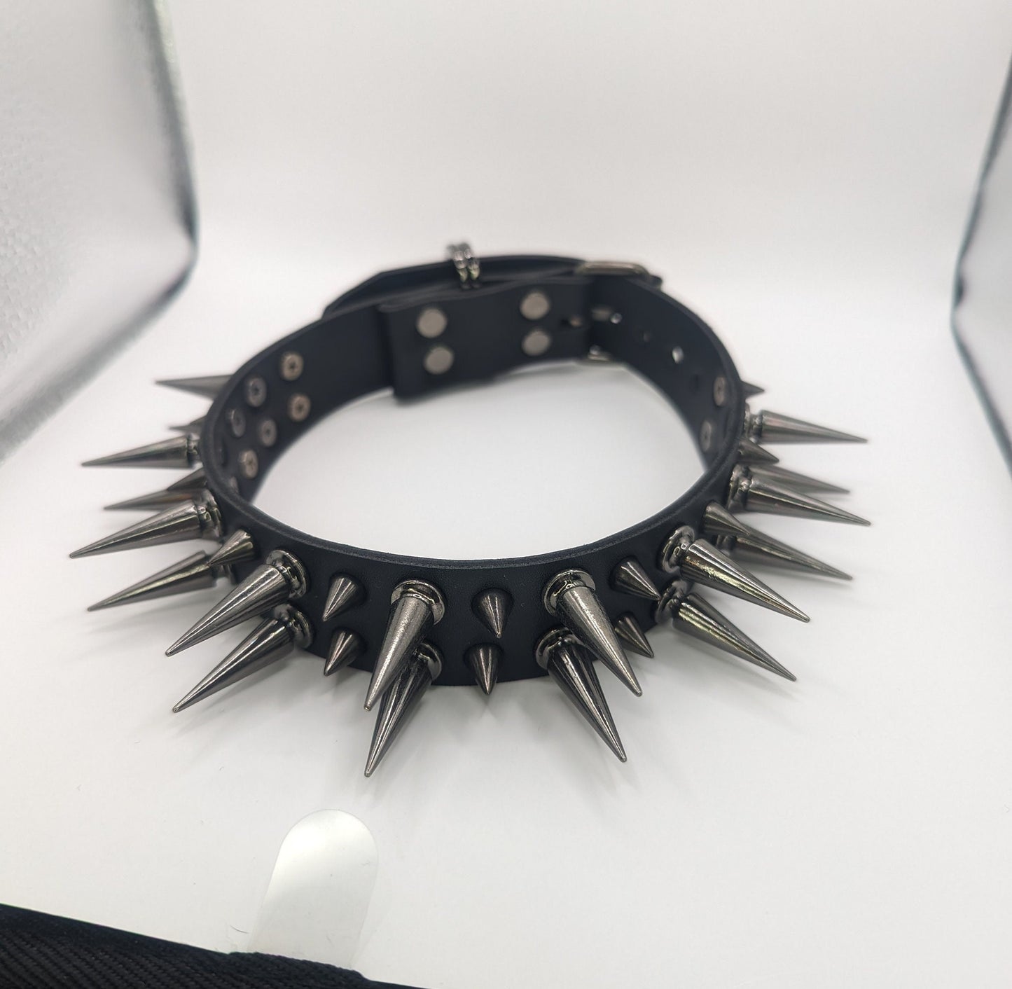 Black and GunMetal Spiked Choker