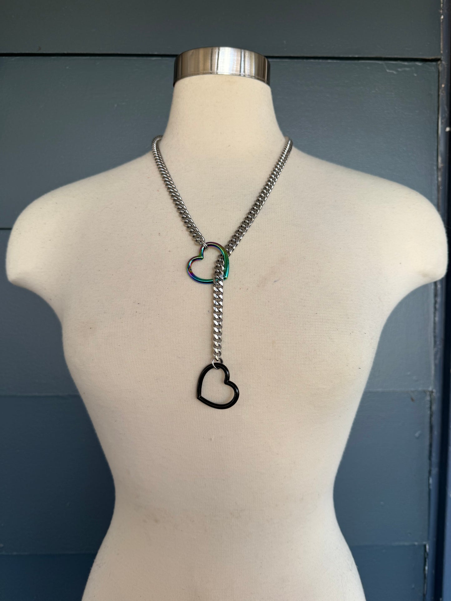 Split Color Slip Chains - Black