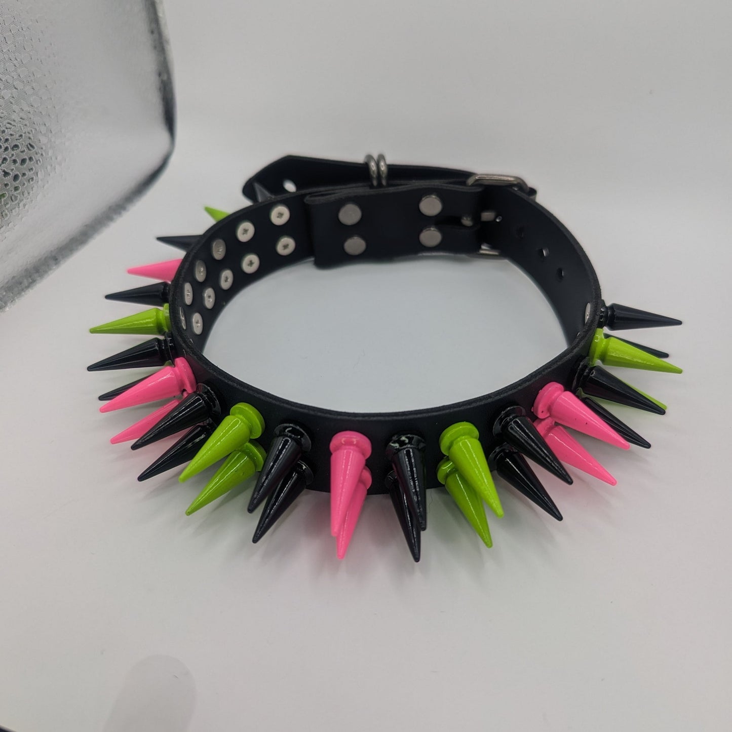 Black // Neon Spiked Choker