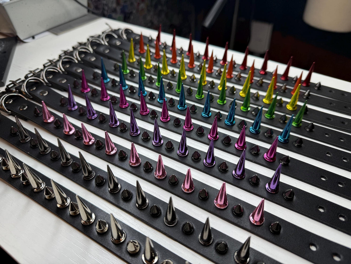 Thin Spiked Choker - Select Color <3