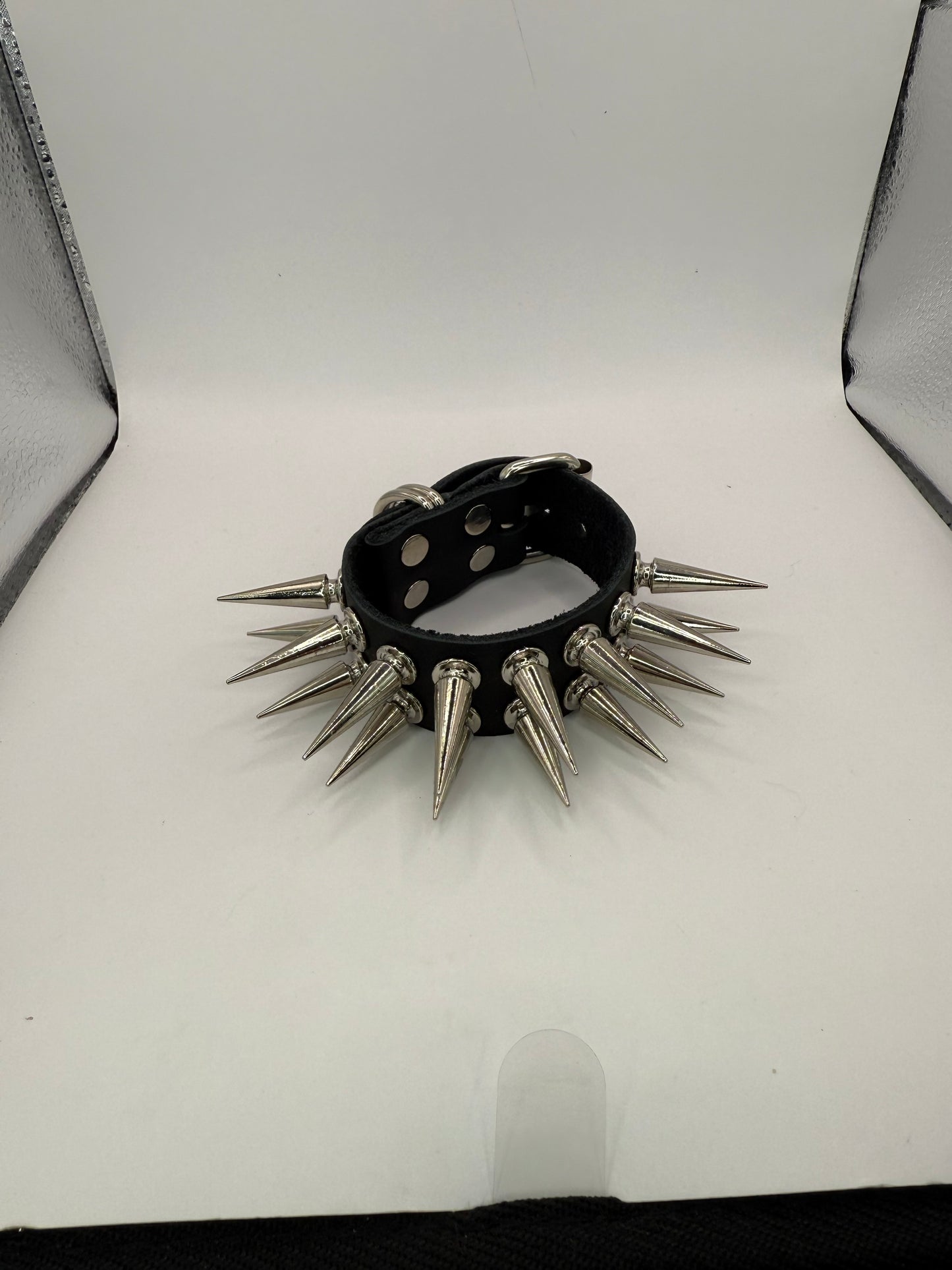 1" Silver Spiked Bracelet