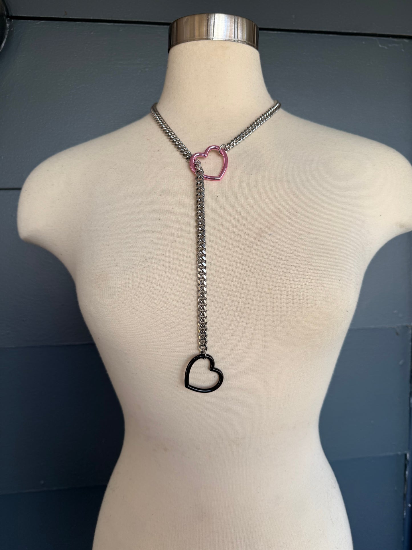Split Color Slip Chains - Black