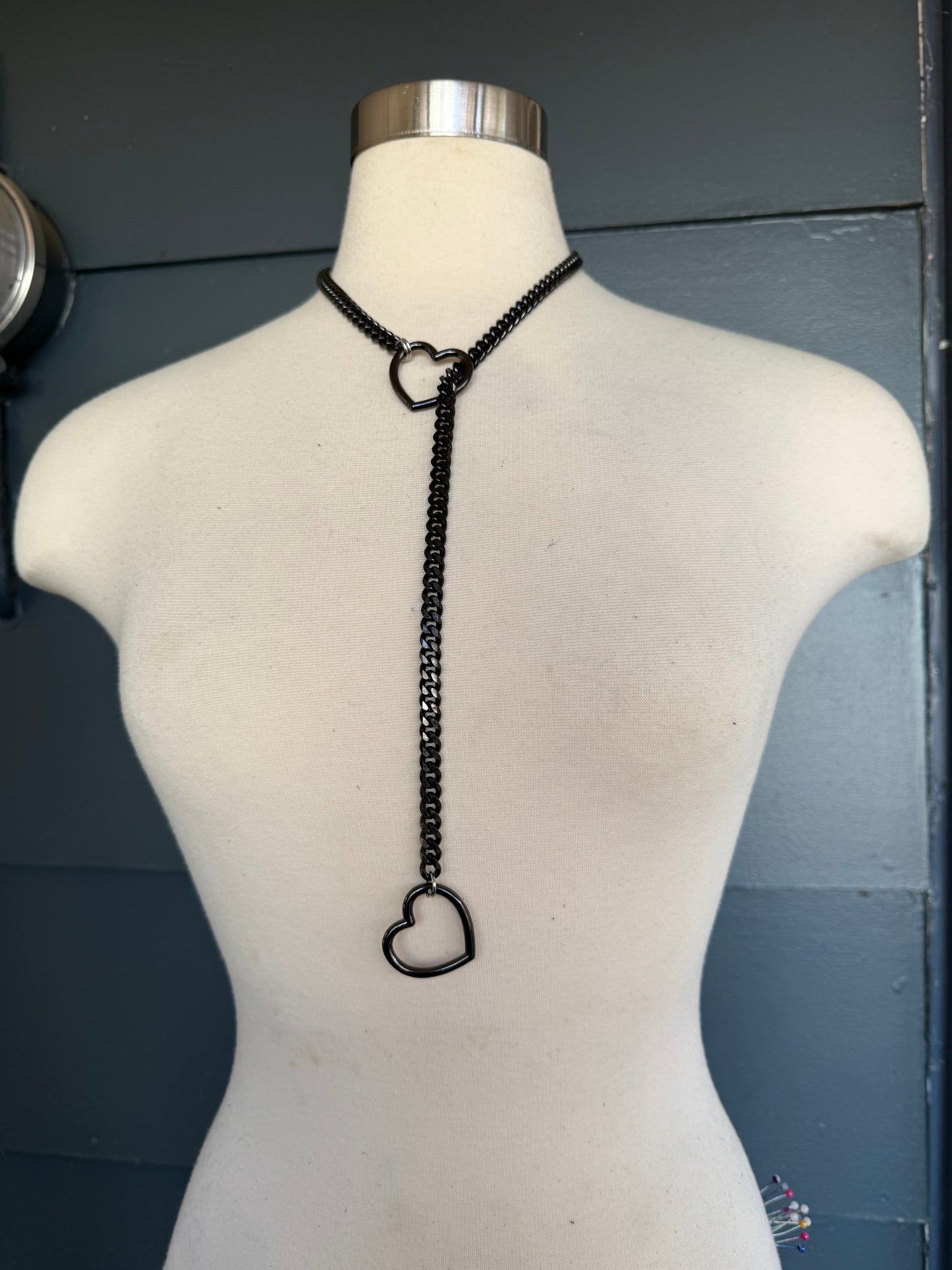 Black Chain Slip Chain Necklace