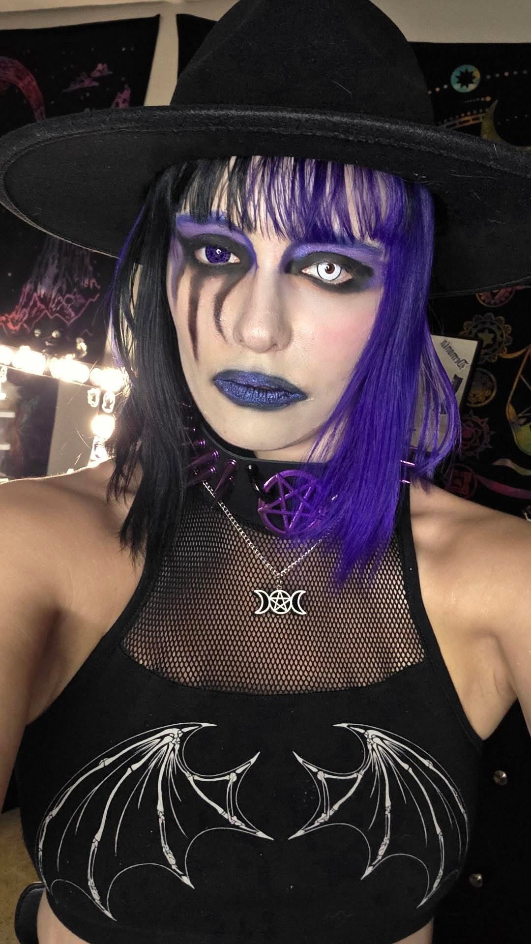 Purple Pentagram Choker